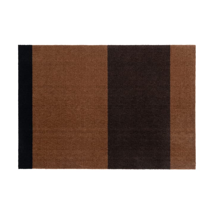 Stripes by tica, horizontaal, gangmat - Cognac-dark brown-black, 90x130 cm - tica copenhagen