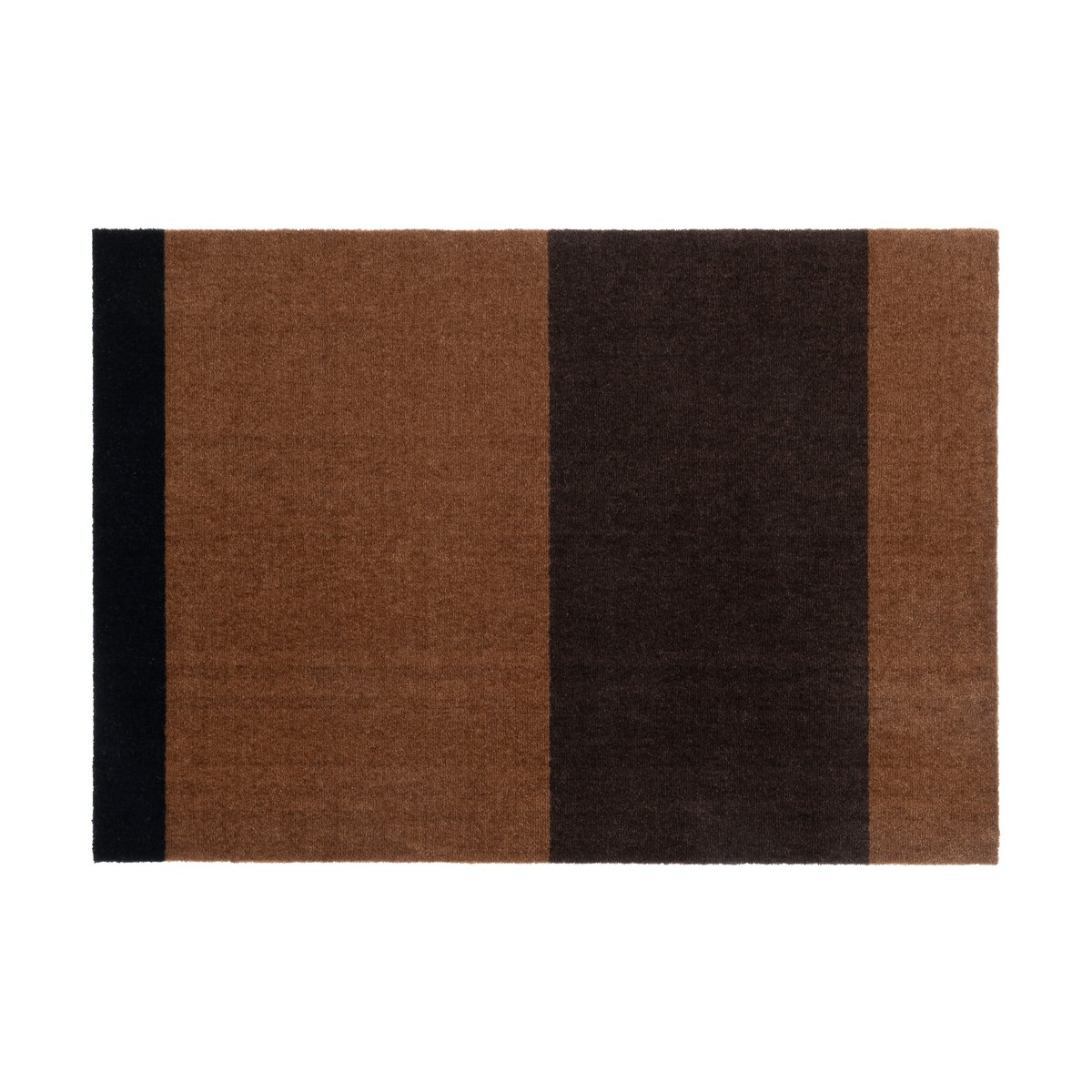 tica copenhagen Stripes by tica, horizontaal, gangmat Cognac-dark brown-black, 90x130 cm