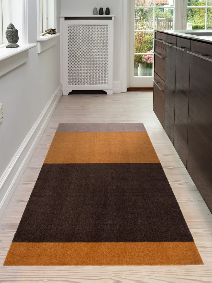 Stripes by tica, horizontaal, gangmat, Dijon-brown-sand, 90x200 cm tica copenhagen