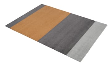 Stripes by tica, horizontaal, gangmat - grey-grey-dijon, 90x130 cm - tica copenhagen