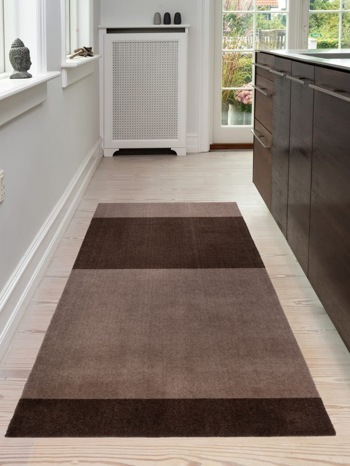 Stripes by tica, horizontaal, gangmat - Sand-brown, 90x200 cm - tica copenhagen