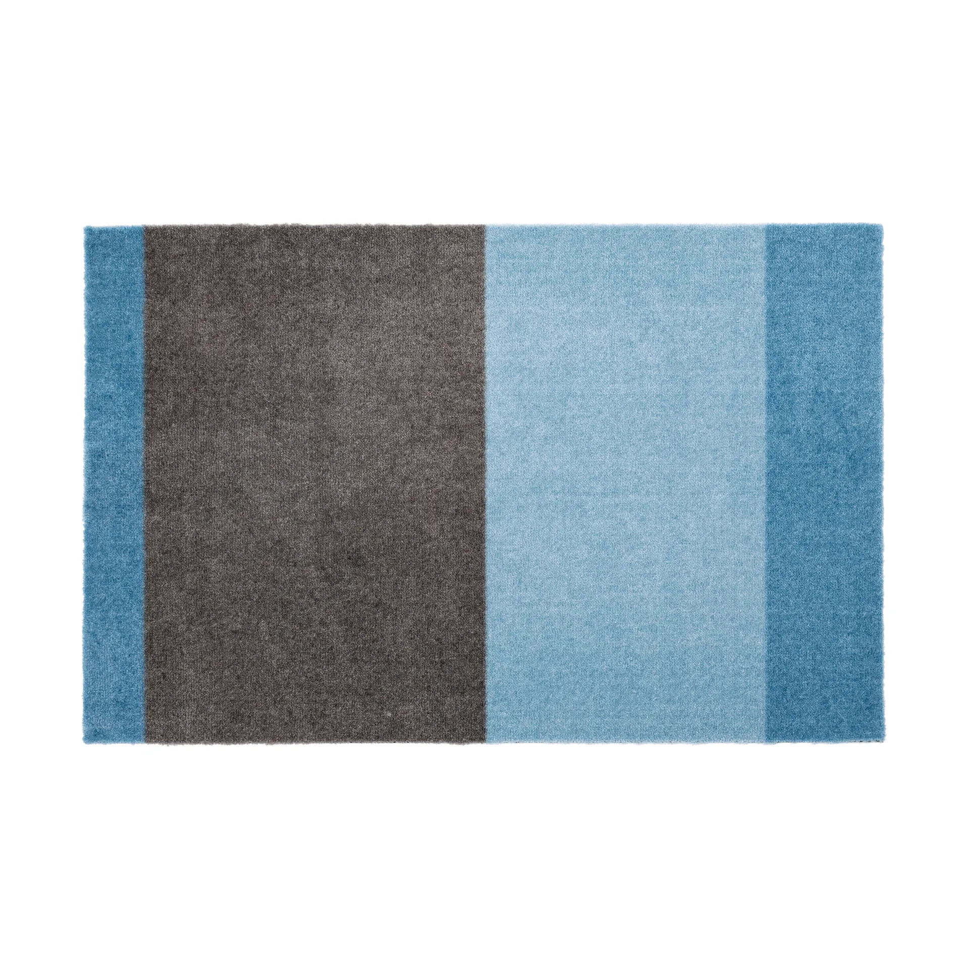 Stripes deurmat horizontaal, Blue-steel grey, 60x90 cm tica copenhagen