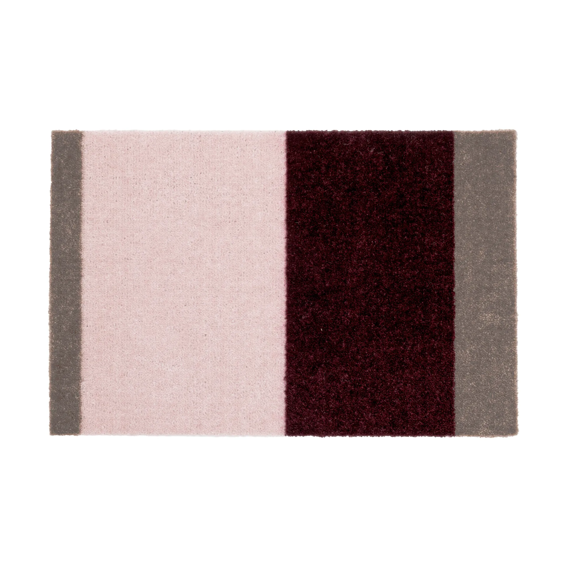 Stripes deurmat horizontaal, Bordeaux-rose-sand, 40x60 cm tica copenhagen