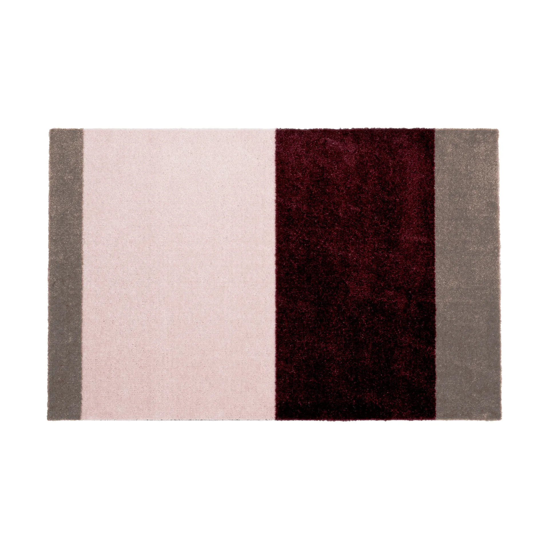 Stripes deurmat horizontaal, Bordeaux-rose-sand, 60x90 cm tica copenhagen