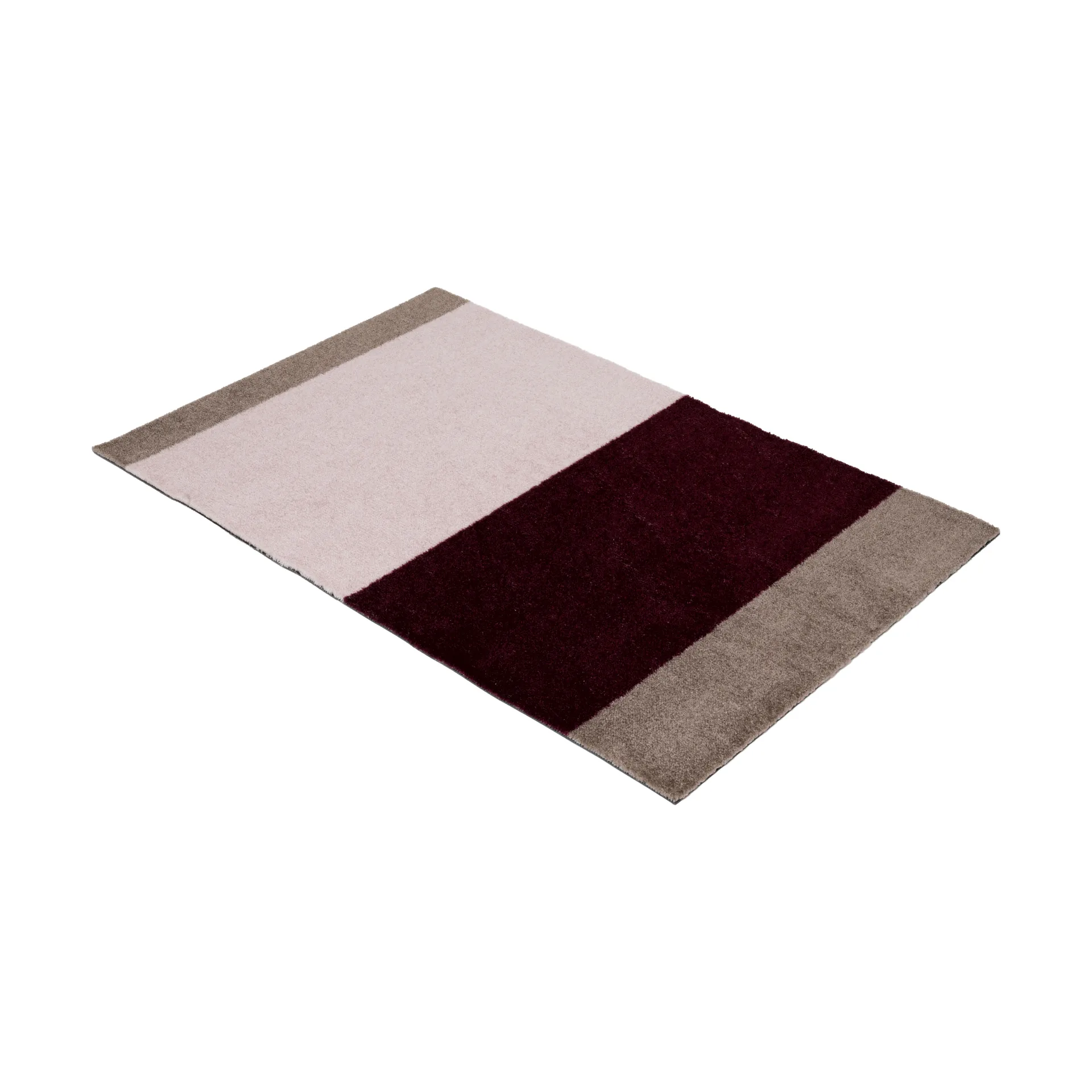 Stripes deurmat horizontaal, Bordeaux-rose-sand, 60x90 cm tica copenhagen