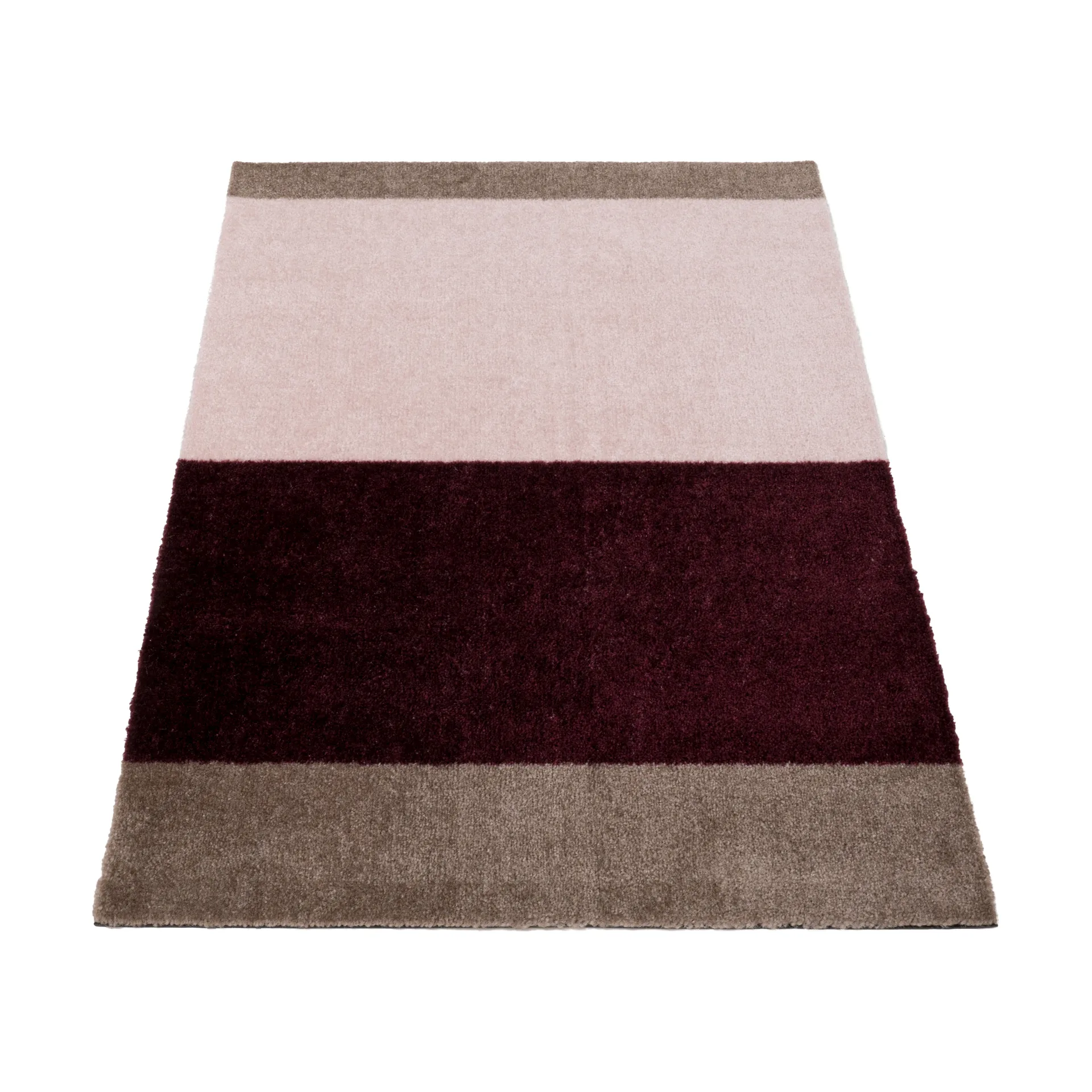 Stripes deurmat horizontaal, Bordeaux-rose-sand, 60x90 cm tica copenhagen