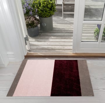 Stripes deurmat horizontaal - Bordeaux-rose-sand, 60x90 cm - tica copenhagen