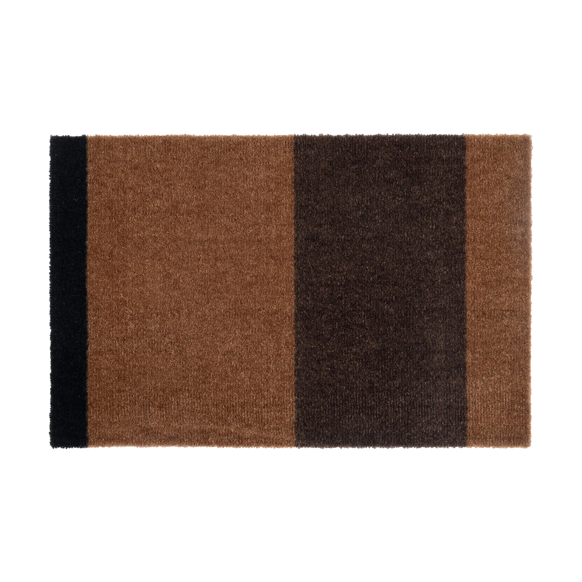 Stripes deurmat horizontaal, Cognac-dark brown-black, 40x60 cm tica copenhagen