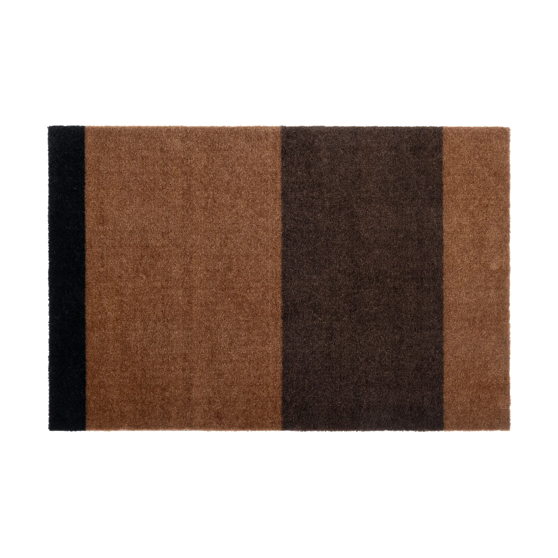 Stripes deurmat horizontaal, Cognac-dark brown-black, 60x90 cm tica copenhagen