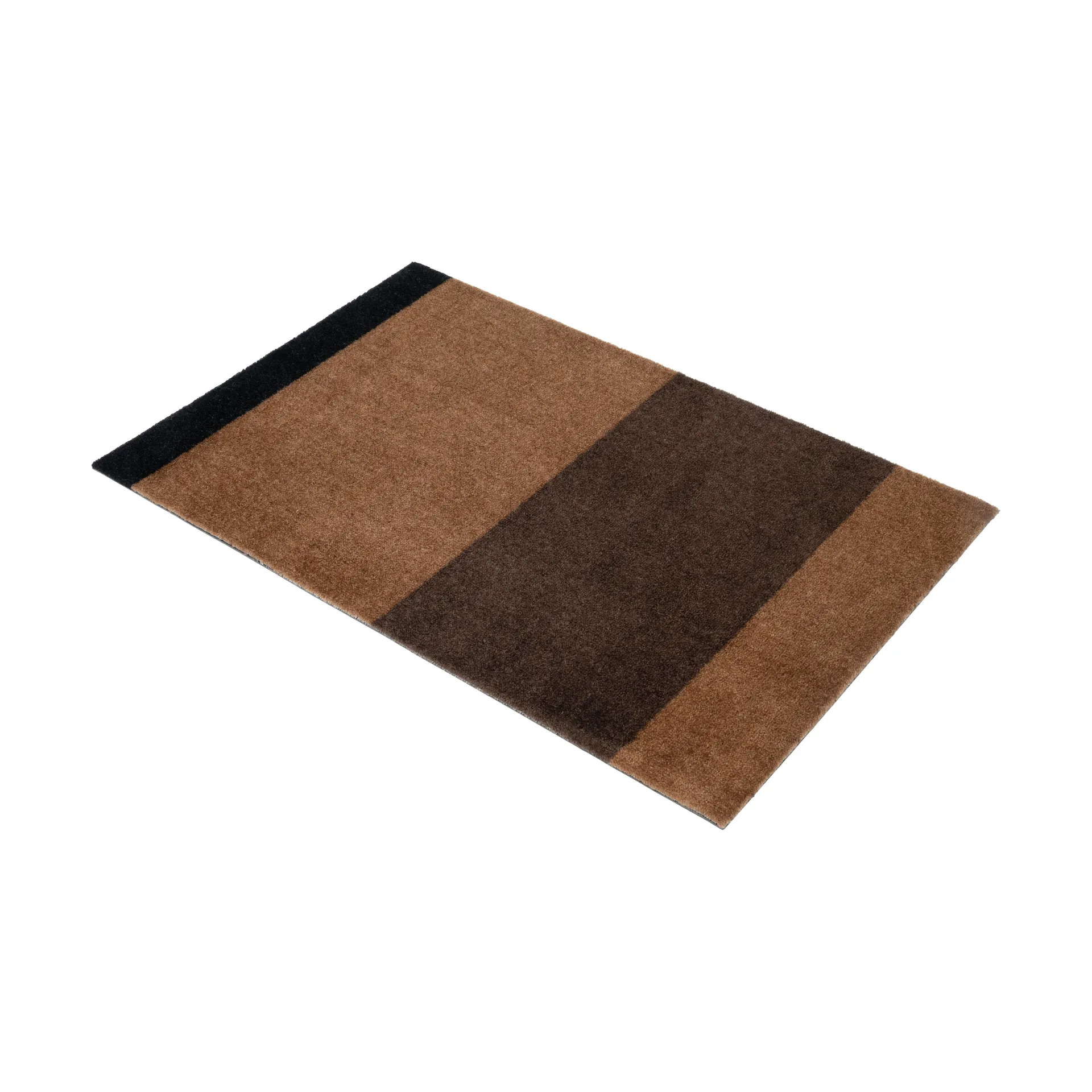 Stripes deurmat horizontaal, Cognac-dark brown-black, 60x90 cm tica copenhagen