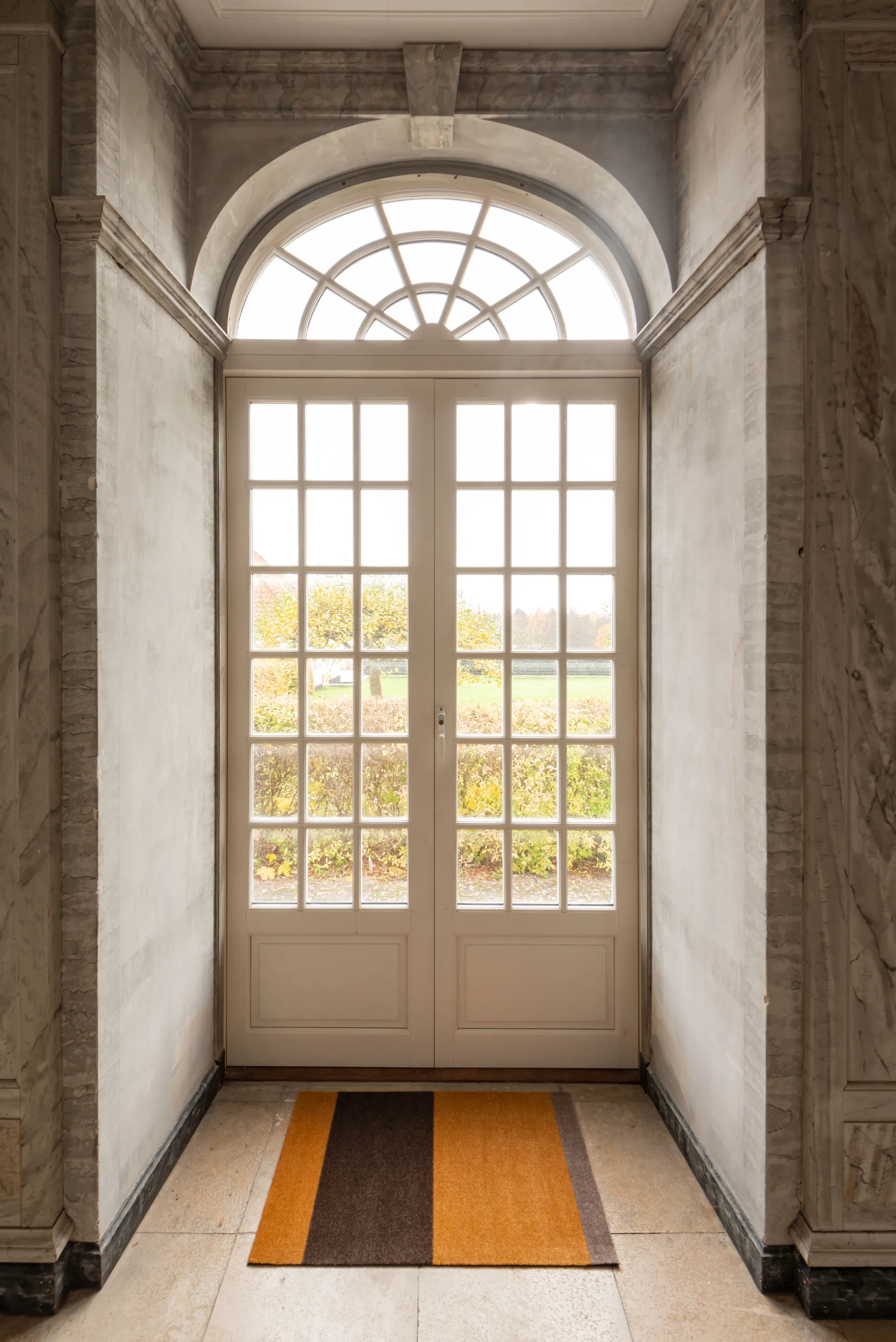 Stripes deurmat horizontaal, Dijon-brown-sand, 60x90 cm tica copenhagen