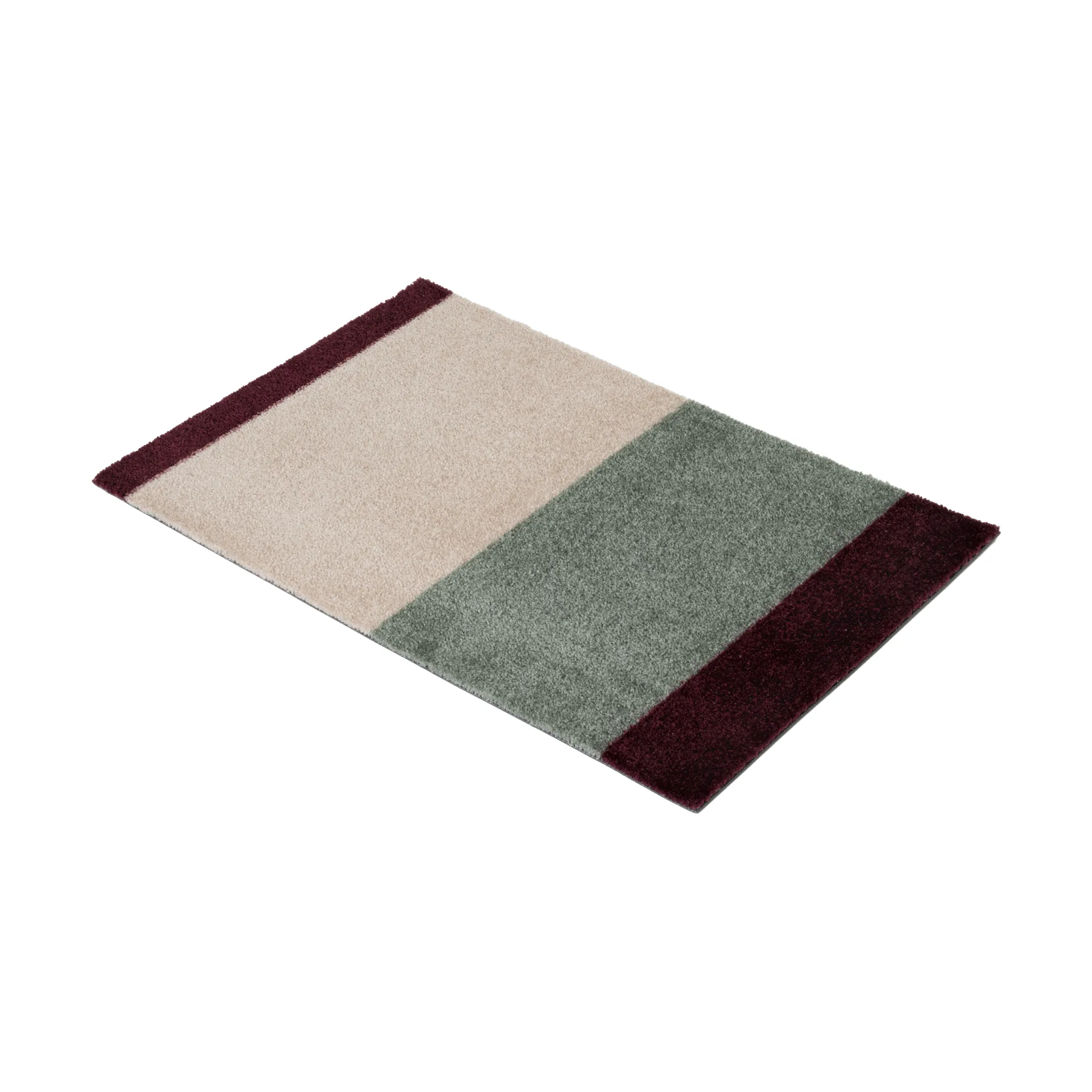 Stripes deurmat horizontaal, Green-ivory-bordeaux, 40x60 cm tica copenhagen