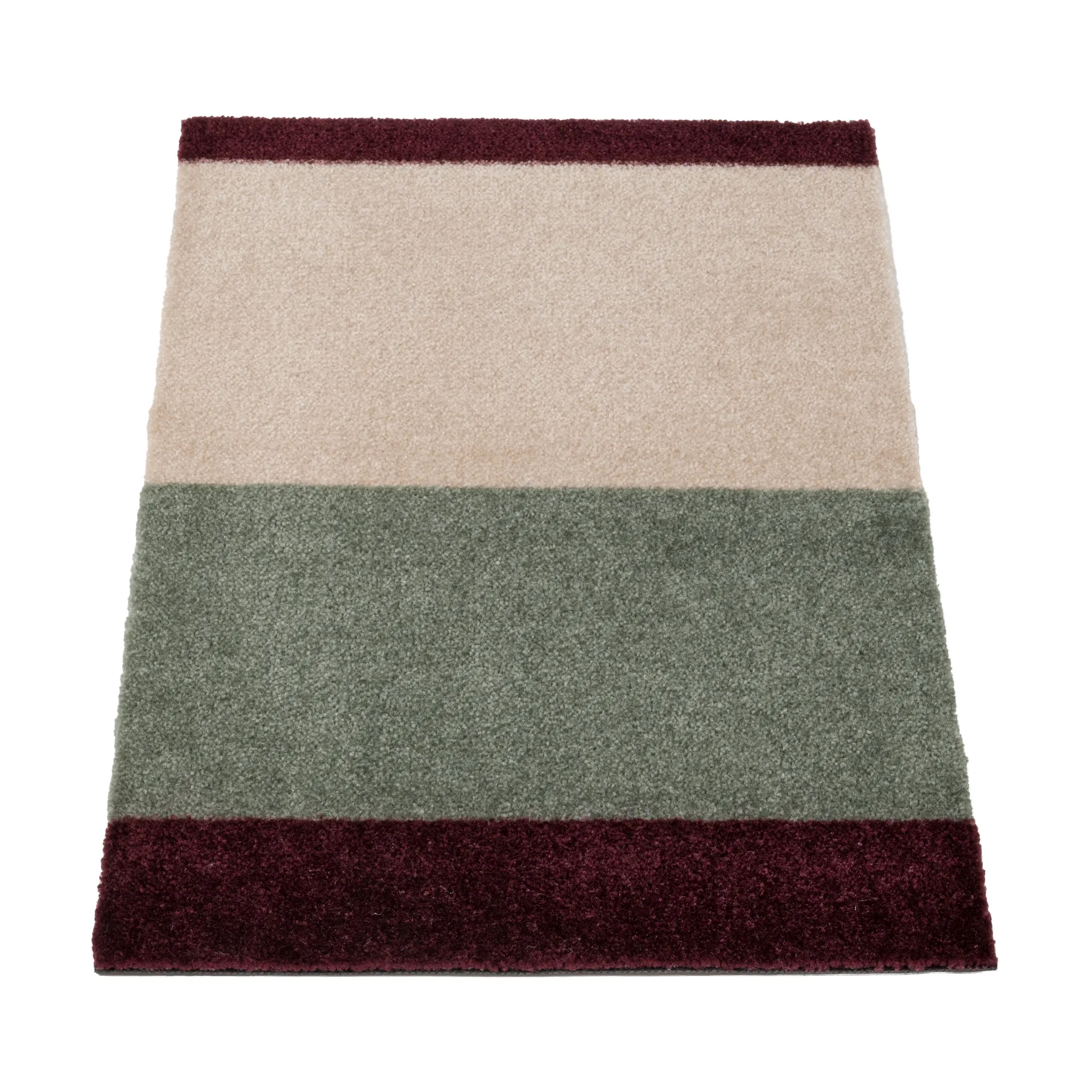 Stripes deurmat horizontaal, Green-ivory-bordeaux, 40x60 cm tica copenhagen