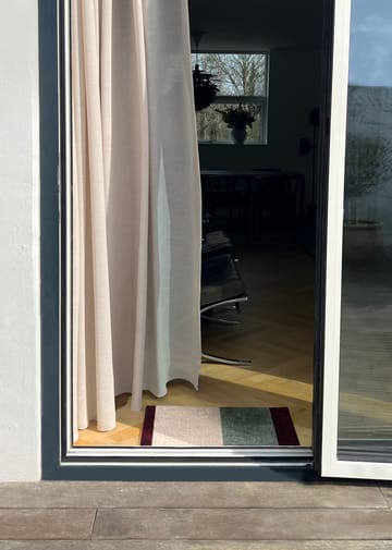 Stripes deurmat horizontaal - Green-ivory-bordeaux, 40x60 cm - tica copenhagen