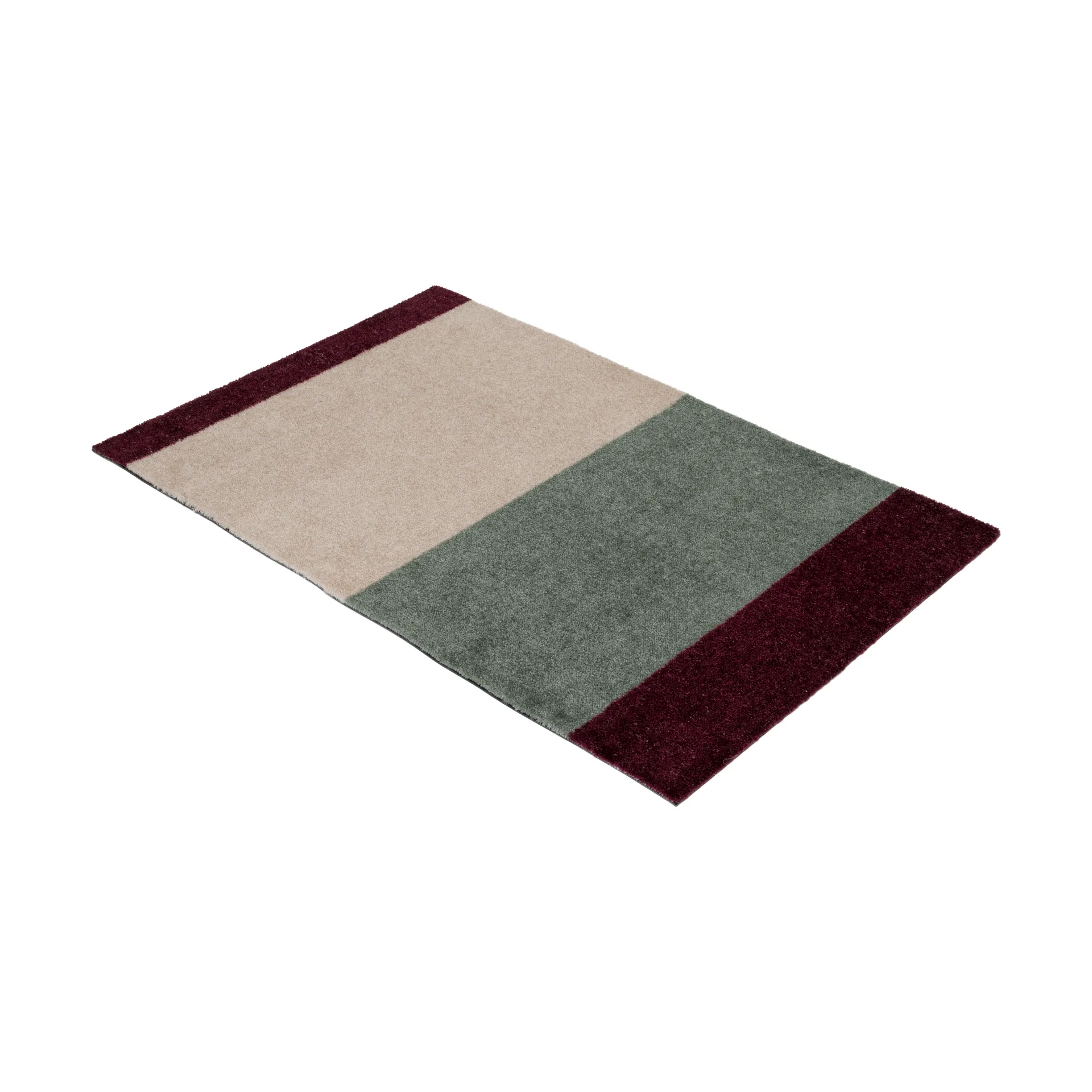 Stripes deurmat horizontaal, Green-ivory-bordeaux, 60x90 cm tica copenhagen