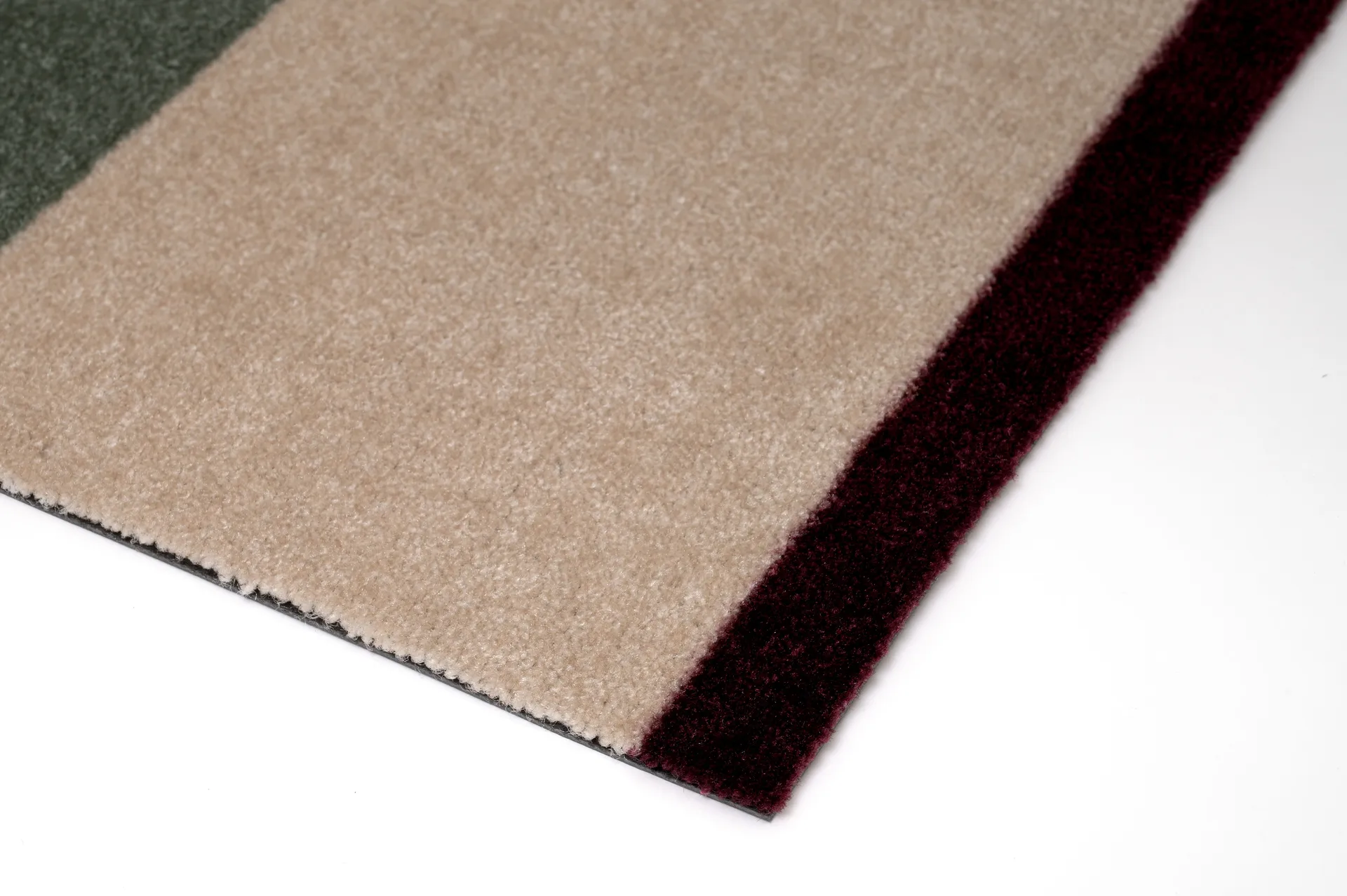 Stripes deurmat horizontaal, Green-ivory-bordeaux, 60x90 cm tica copenhagen