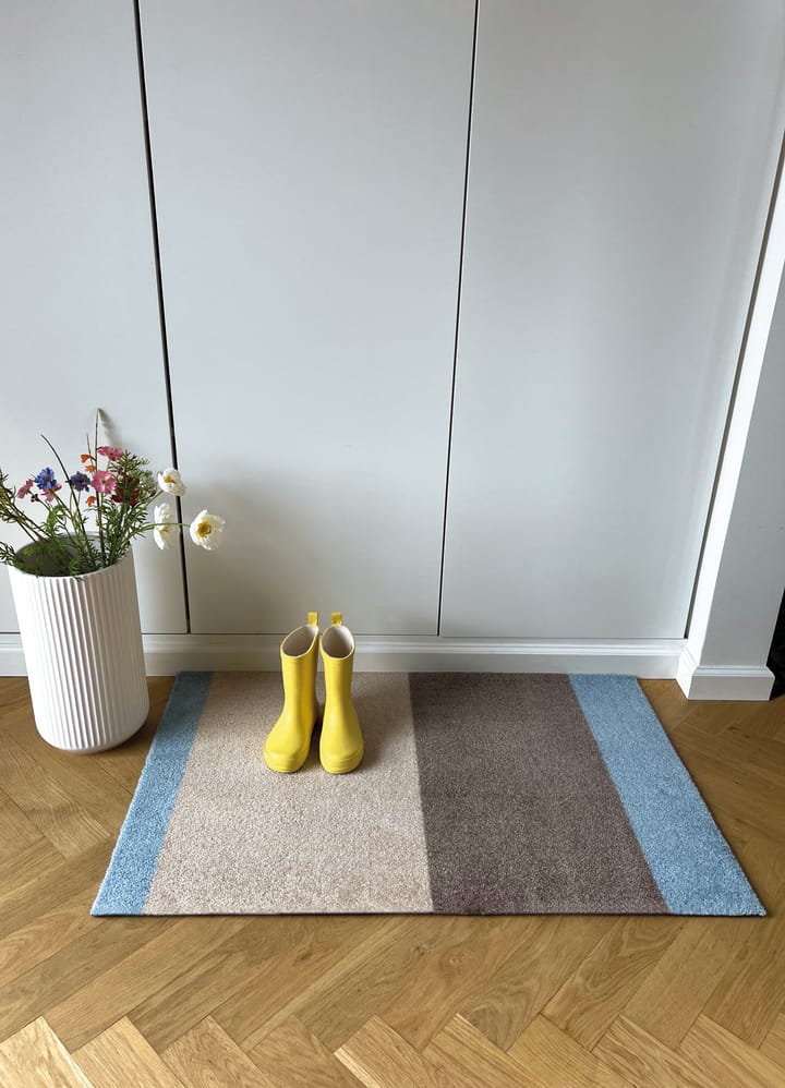 Stripes deurmat horizontaal, Ivory-sand-blue, 60x90 cm tica copenhagen