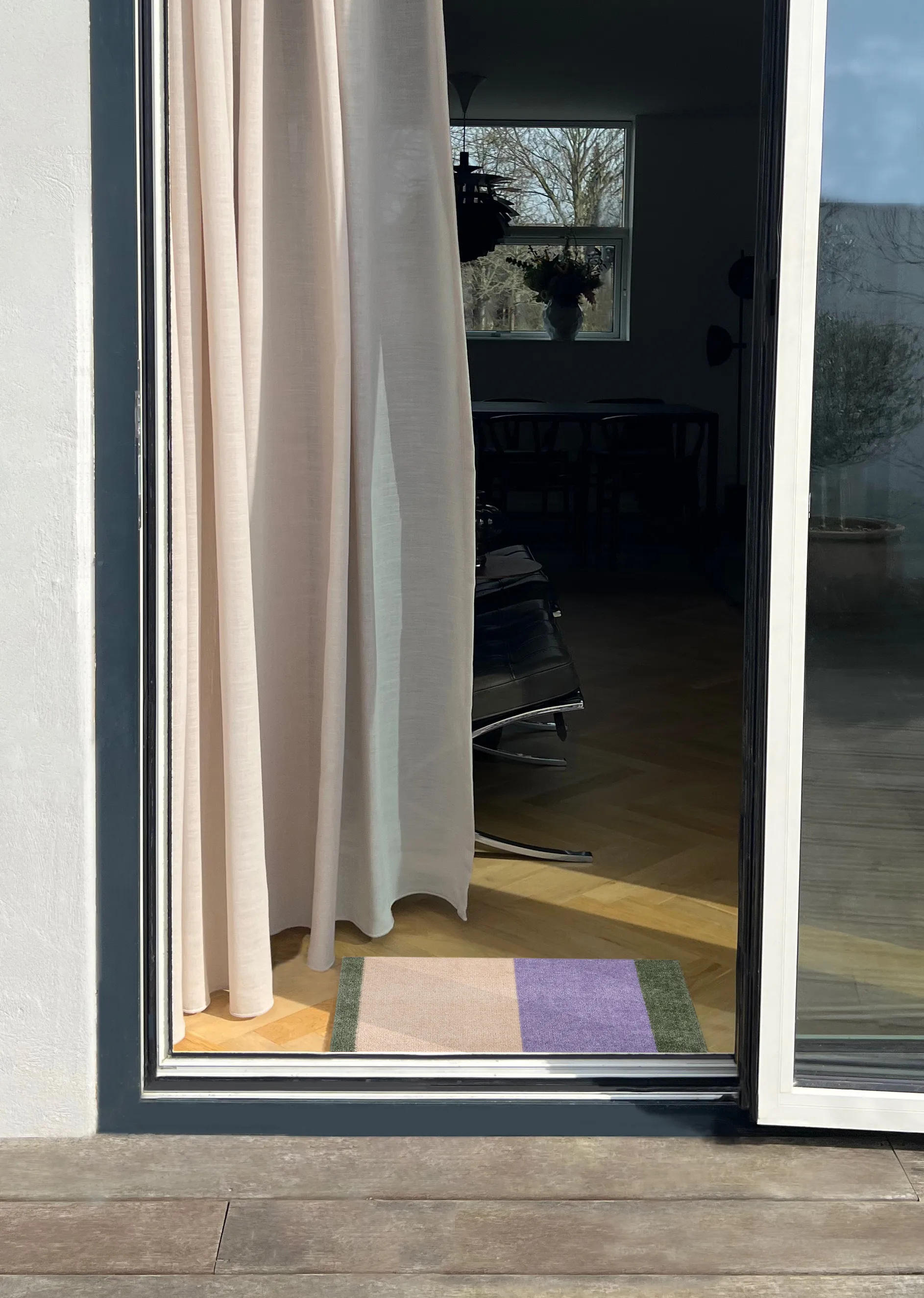 Stripes deurmat horizontaal, Lilac-ivory-green, 40x60 cm tica copenhagen