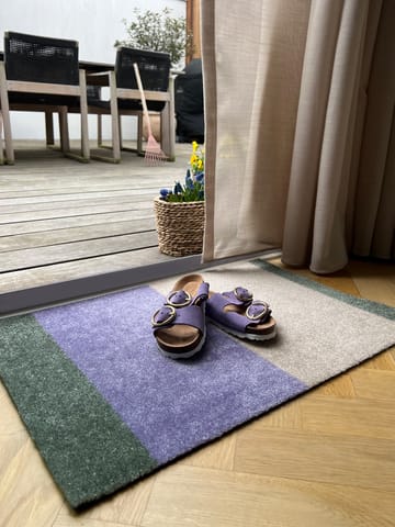 Stripes deurmat horizontaal - Lilac-ivory-green, 40x60 cm - tica copenhagen