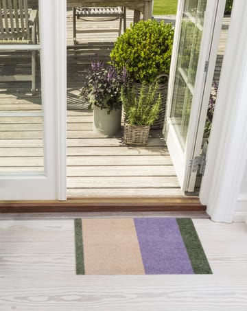 Stripes deurmat horizontaal - Lilac-ivory-green, 40x60 cm - tica copenhagen
