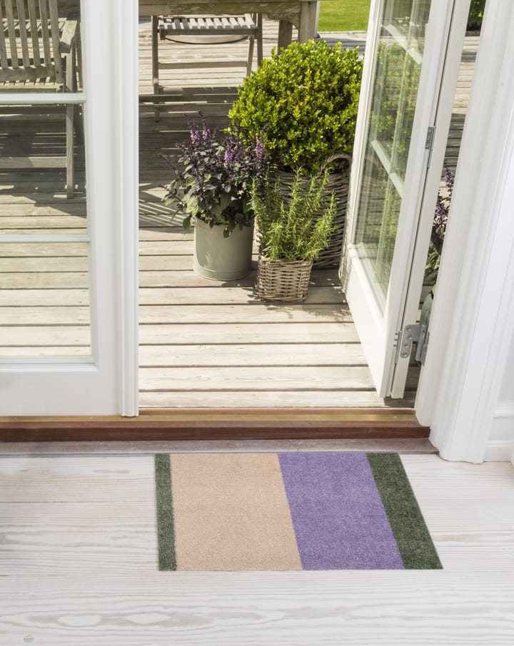 Stripes deurmat horizontaal, Lilac-ivory-green, 40x60 cm tica copenhagen