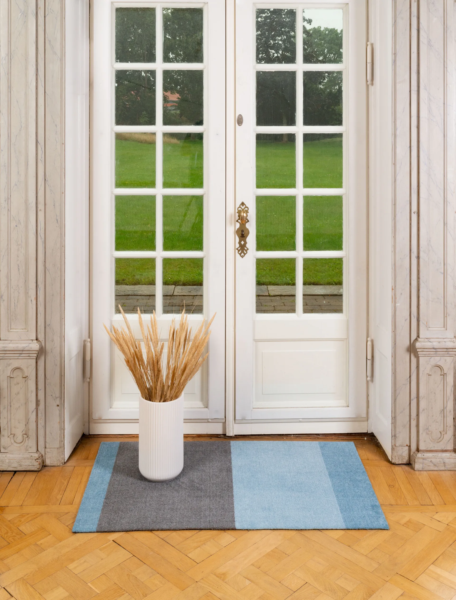 Stripes gangmat horizontaal, Blue-steel grey, 67x120 cm tica copenhagen