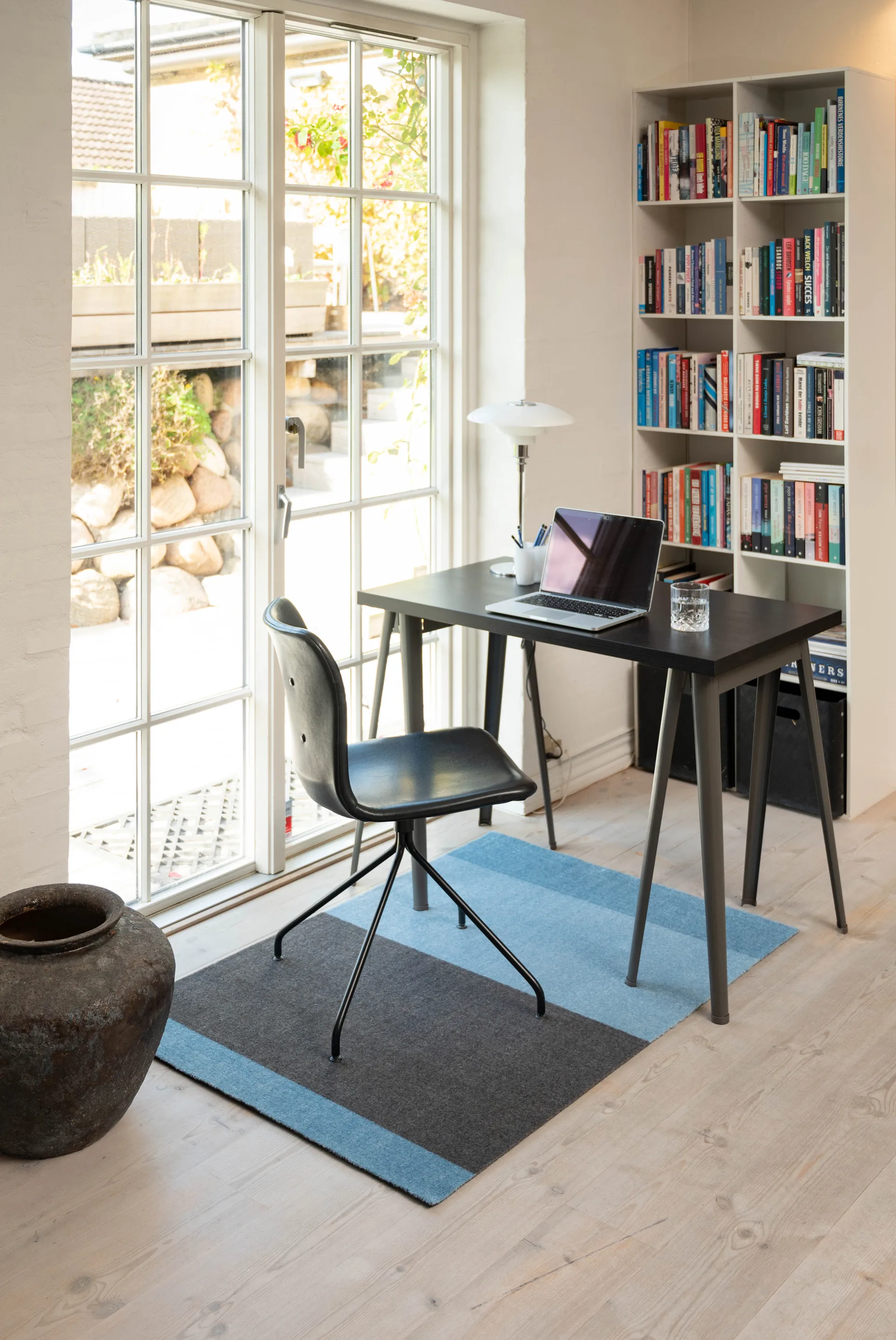 Stripes gangmat horizontaal, Blue-steel grey, 90x130 cm tica copenhagen