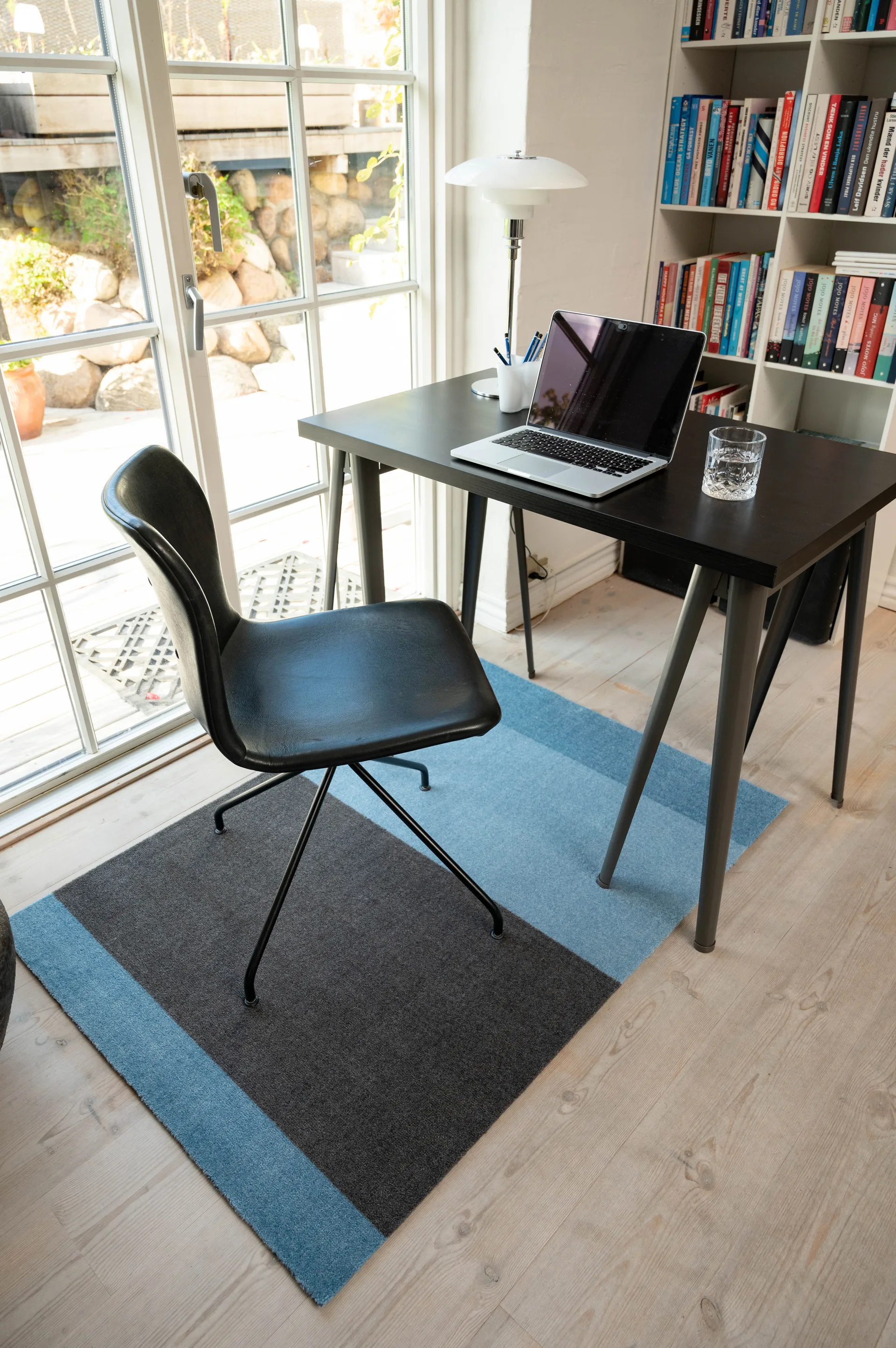 Stripes gangmat horizontaal, Blue-steel grey, 90x130 cm tica copenhagen