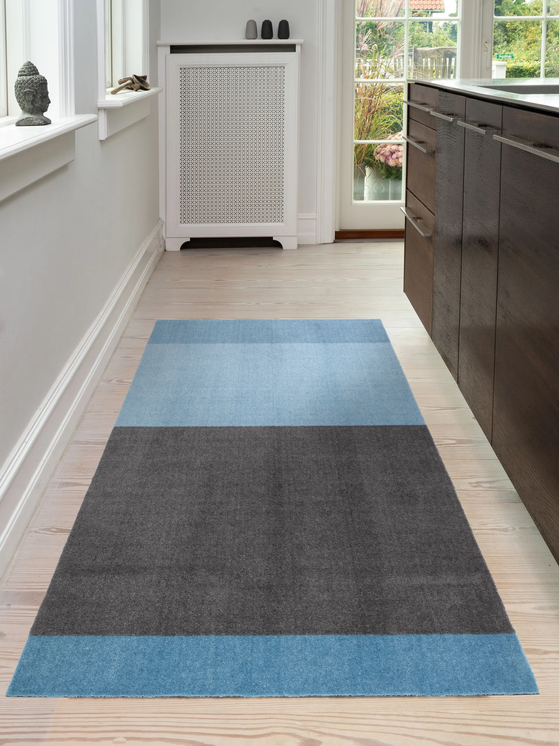 Stripes gangmat horizontaal, Blue-steel grey, 90x200 cm tica copenhagen