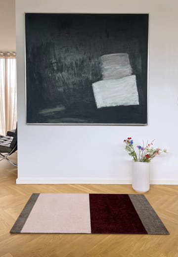 Stripes gangmat horizontaal - Bordeaux-rose-sand, 67x120 cm - tica copenhagen