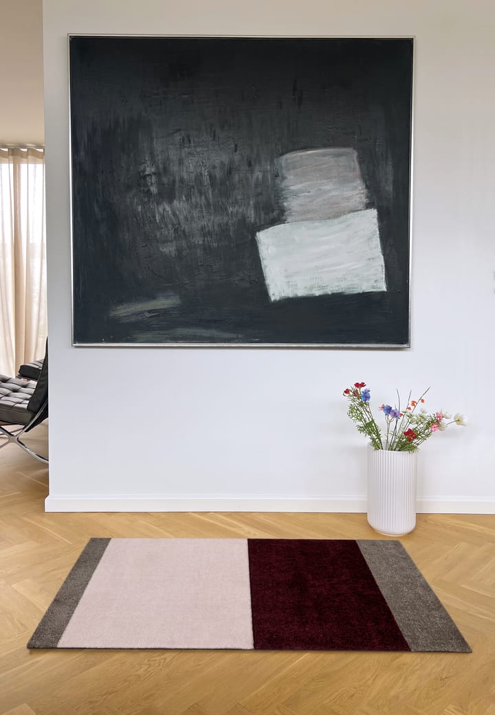 Stripes gangmat horizontaal, Bordeaux-rose-sand, 67x120 cm tica copenhagen