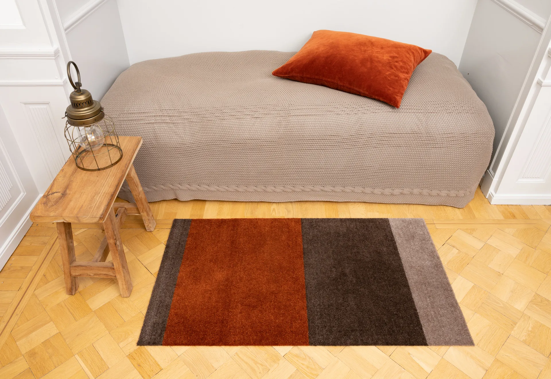 Stripes gangmat horizontaal, Brown-terracotta 67x120 cm tica copenhagen