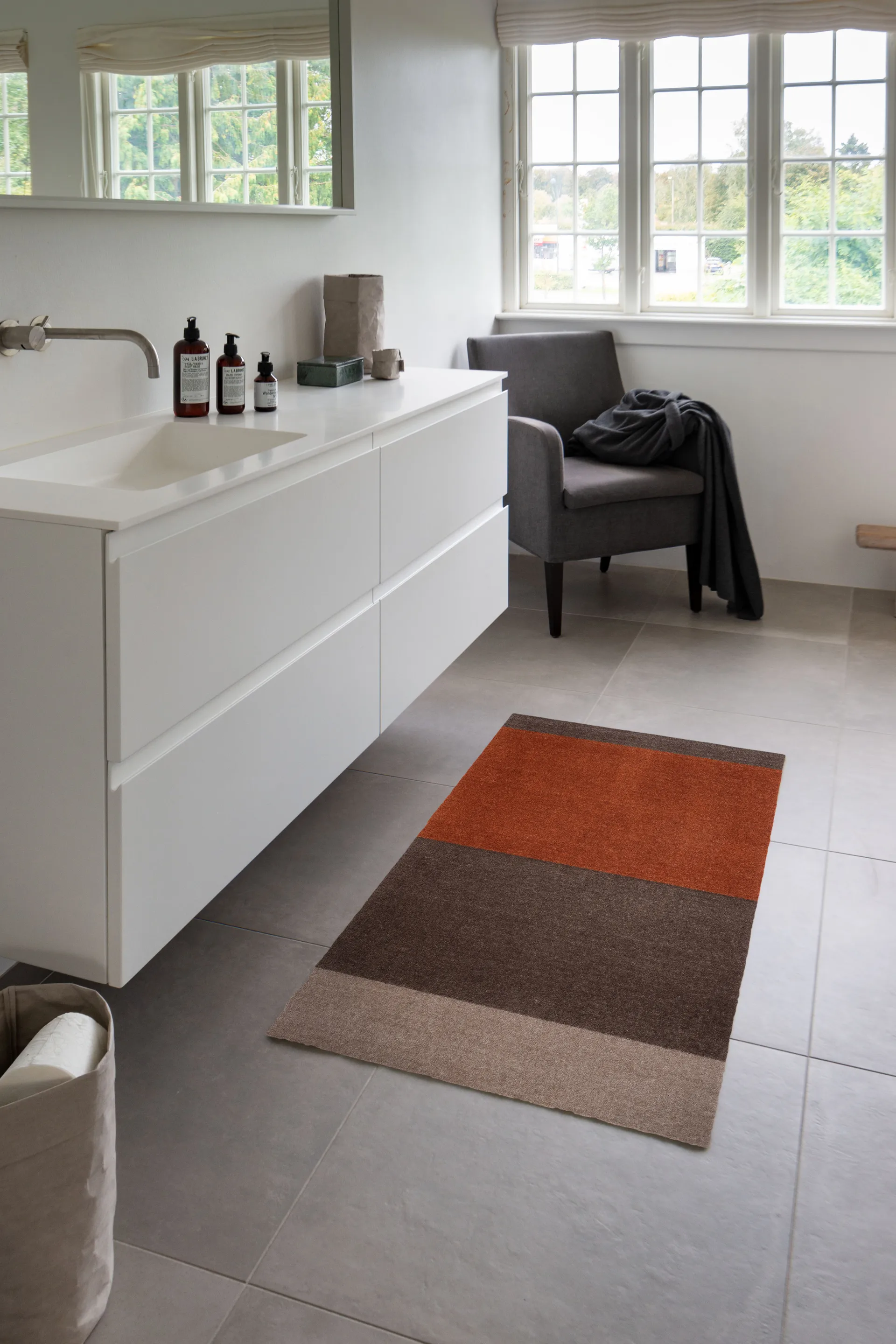 Stripes gangmat horizontaal, Brown-terracotta 67x120 cm tica copenhagen