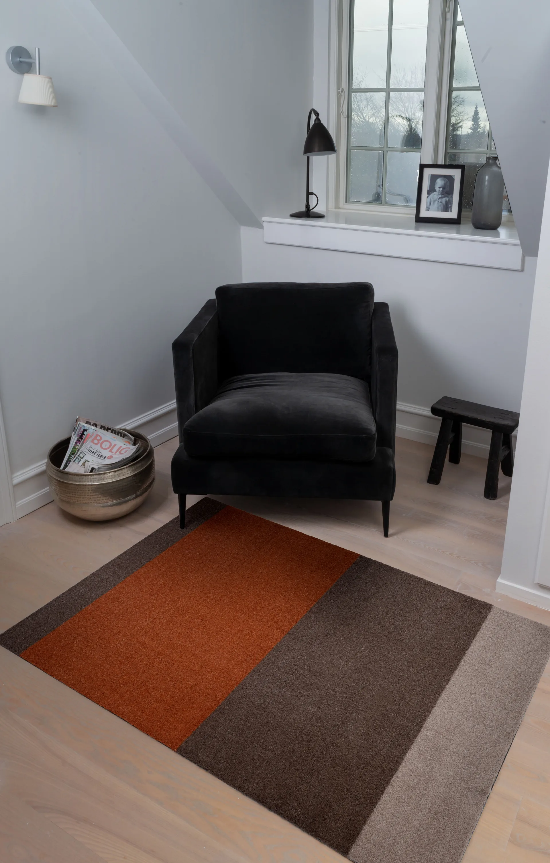 Stripes gangmat horizontaal, Brown-terracotta 90x130 cm tica copenhagen