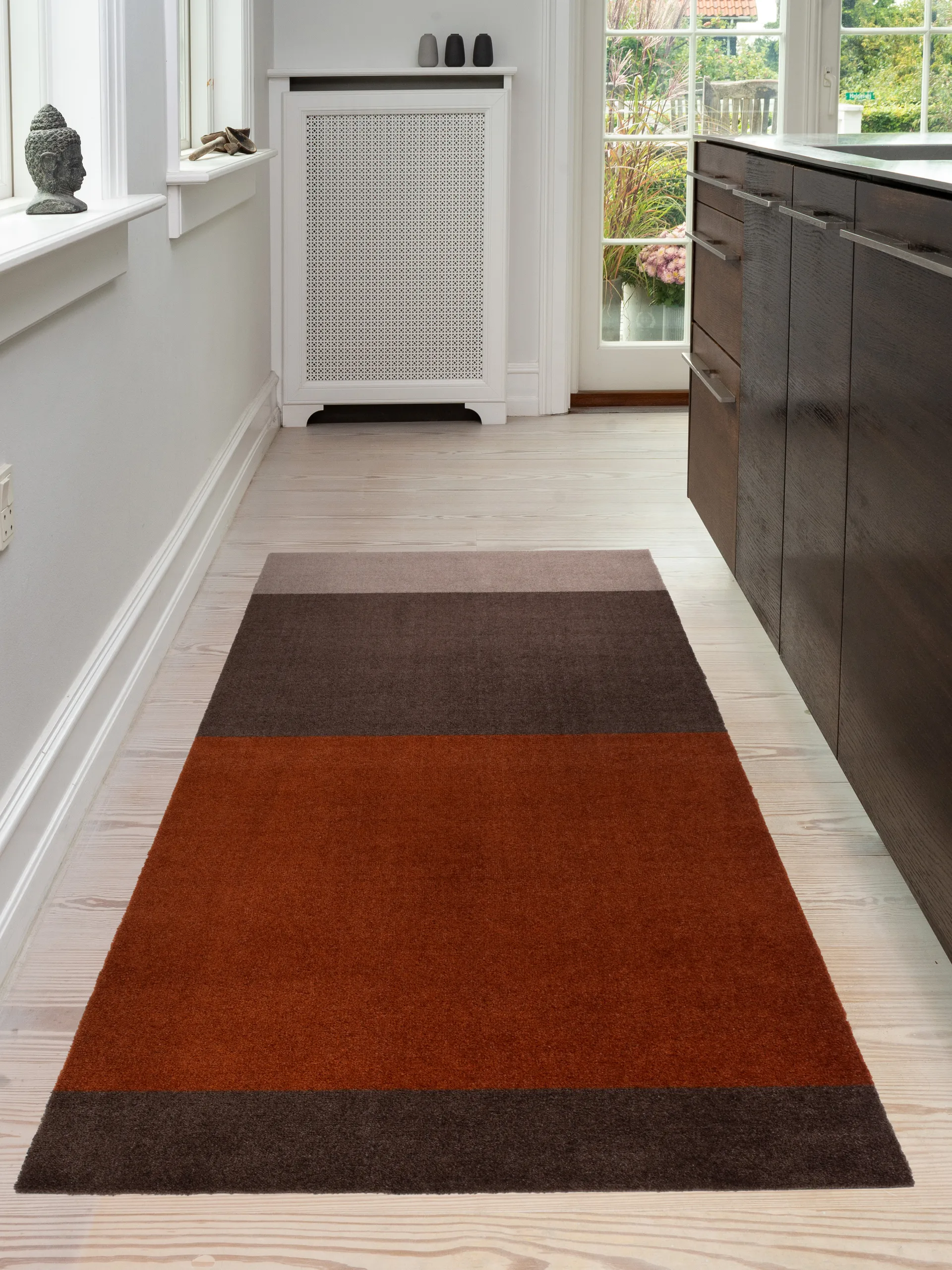 Stripes gangmat horizontaal, Brown-terracotta 90x200 cm tica copenhagen