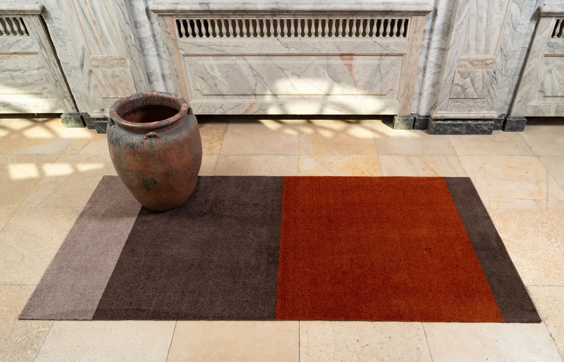 Stripes gangmat horizontaal, Brown-terracotta 90x200 cm tica copenhagen
