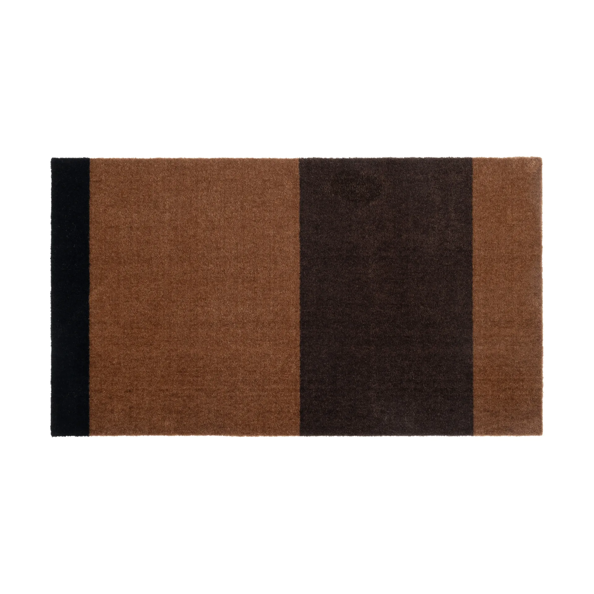 Stripes gangmat horizontaal, Cognac-dark brown-black, 67x120 cm tica copenhagen