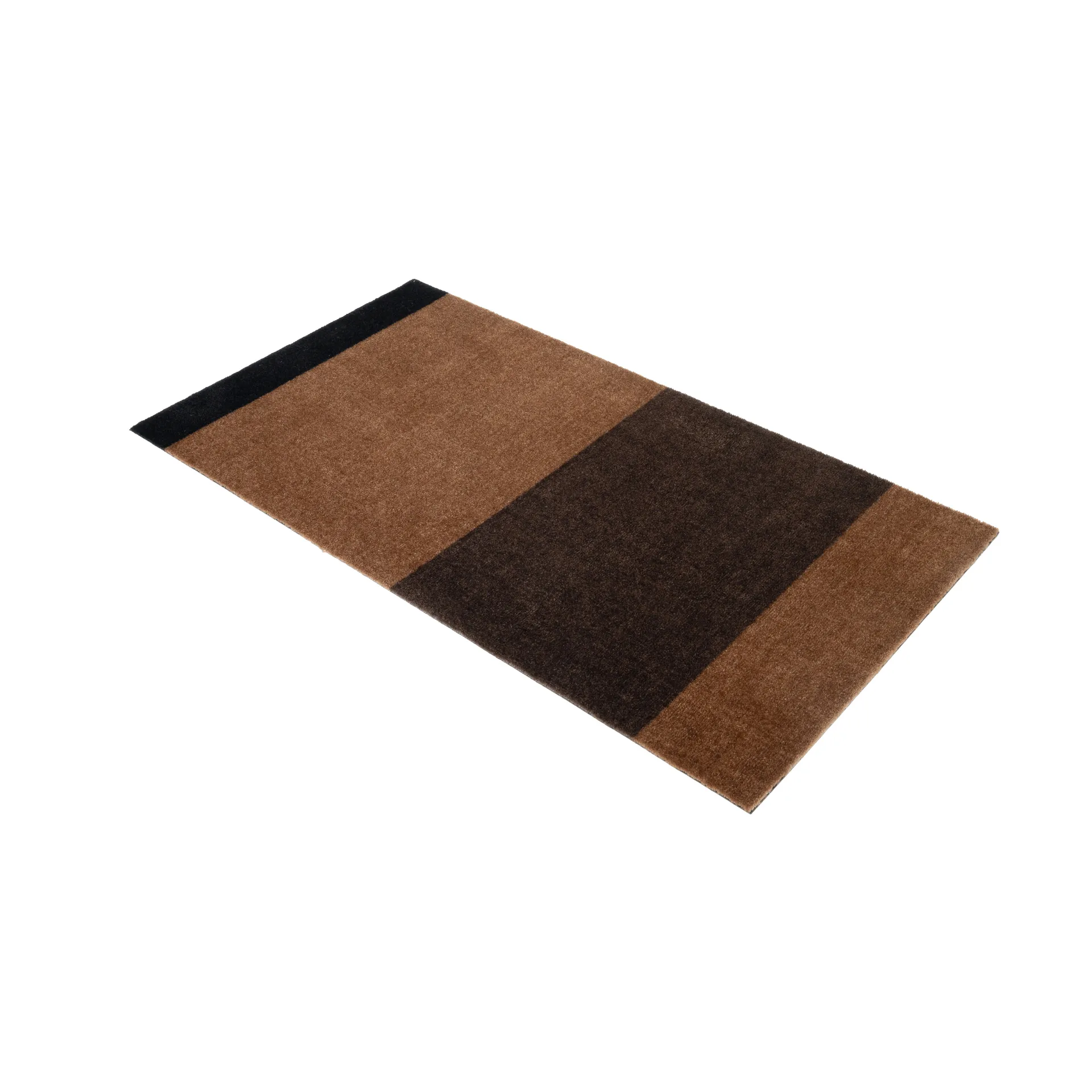 Stripes gangmat horizontaal, Cognac-dark brown-black, 67x120 cm tica copenhagen