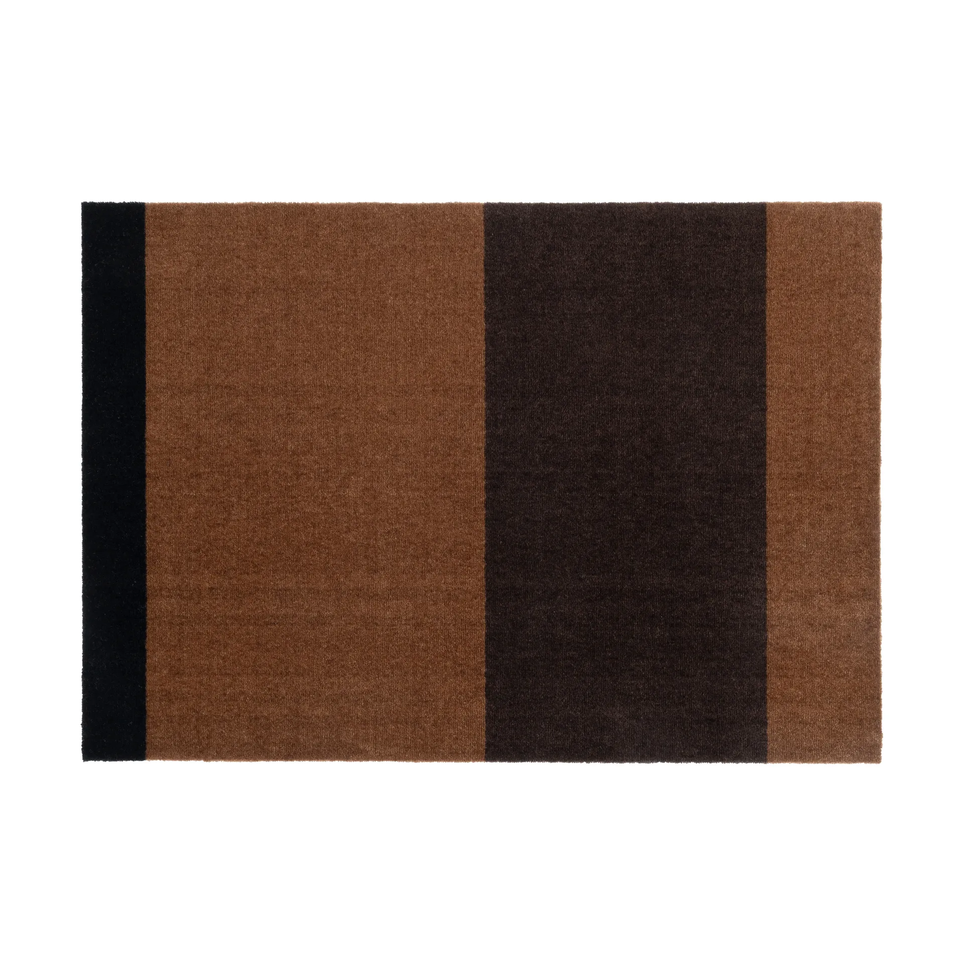 Stripes gangmat horizontaal, Cognac-dark brown-black, 90x130 cm tica copenhagen