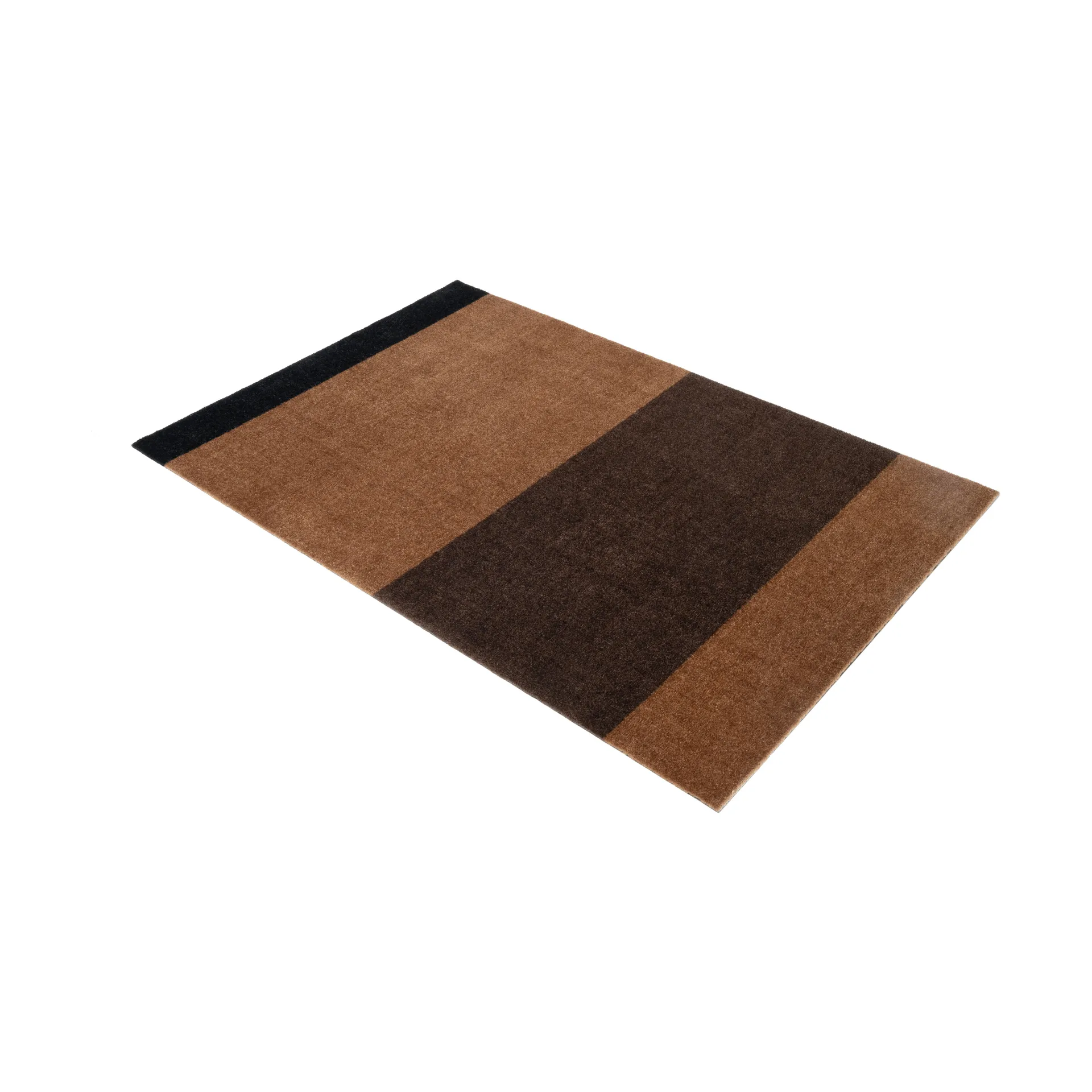 Stripes gangmat horizontaal, Cognac-dark brown-black, 90x130 cm tica copenhagen