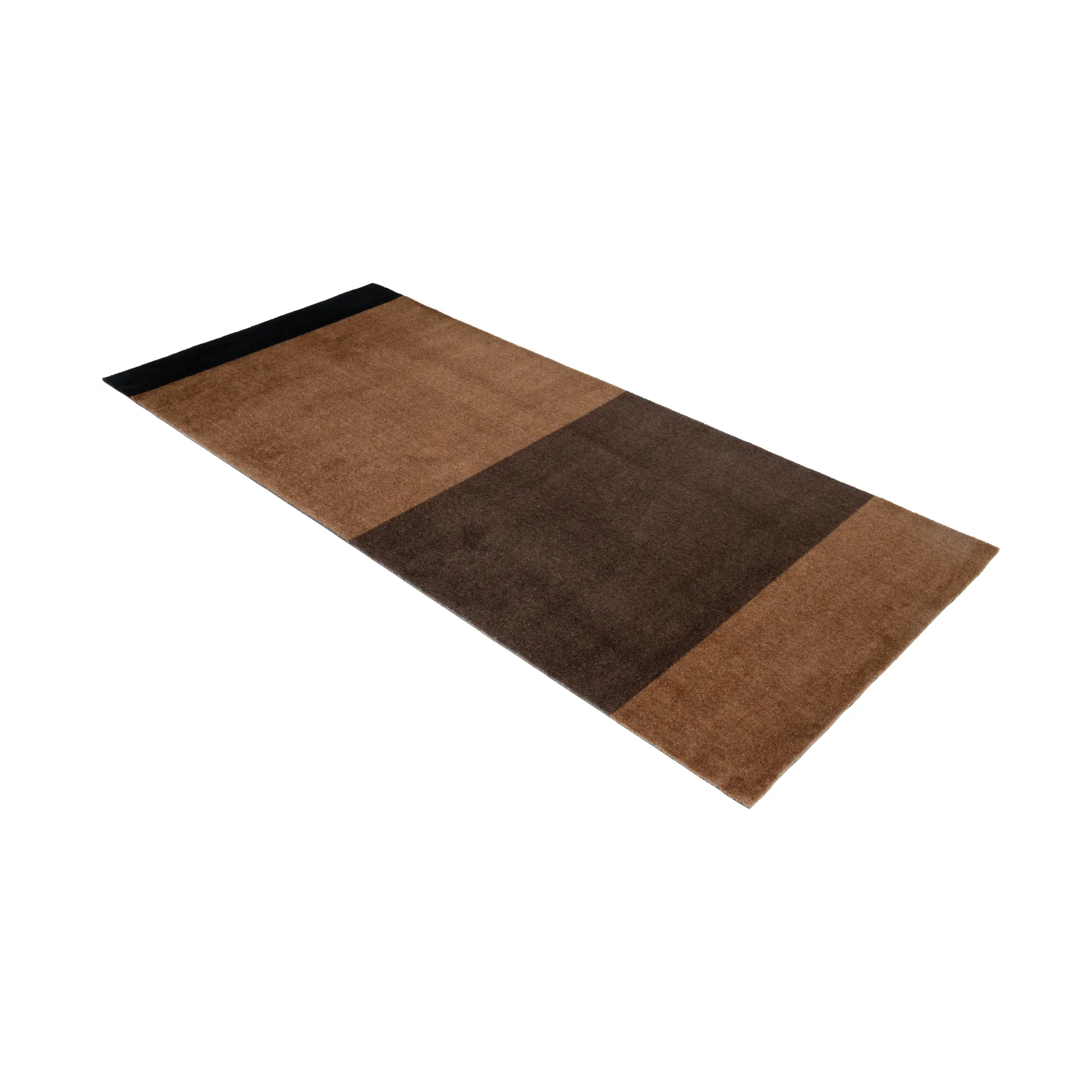 Stripes gangmat horizontaal, Cognac-dark brown-black, 90x200 cm tica copenhagen