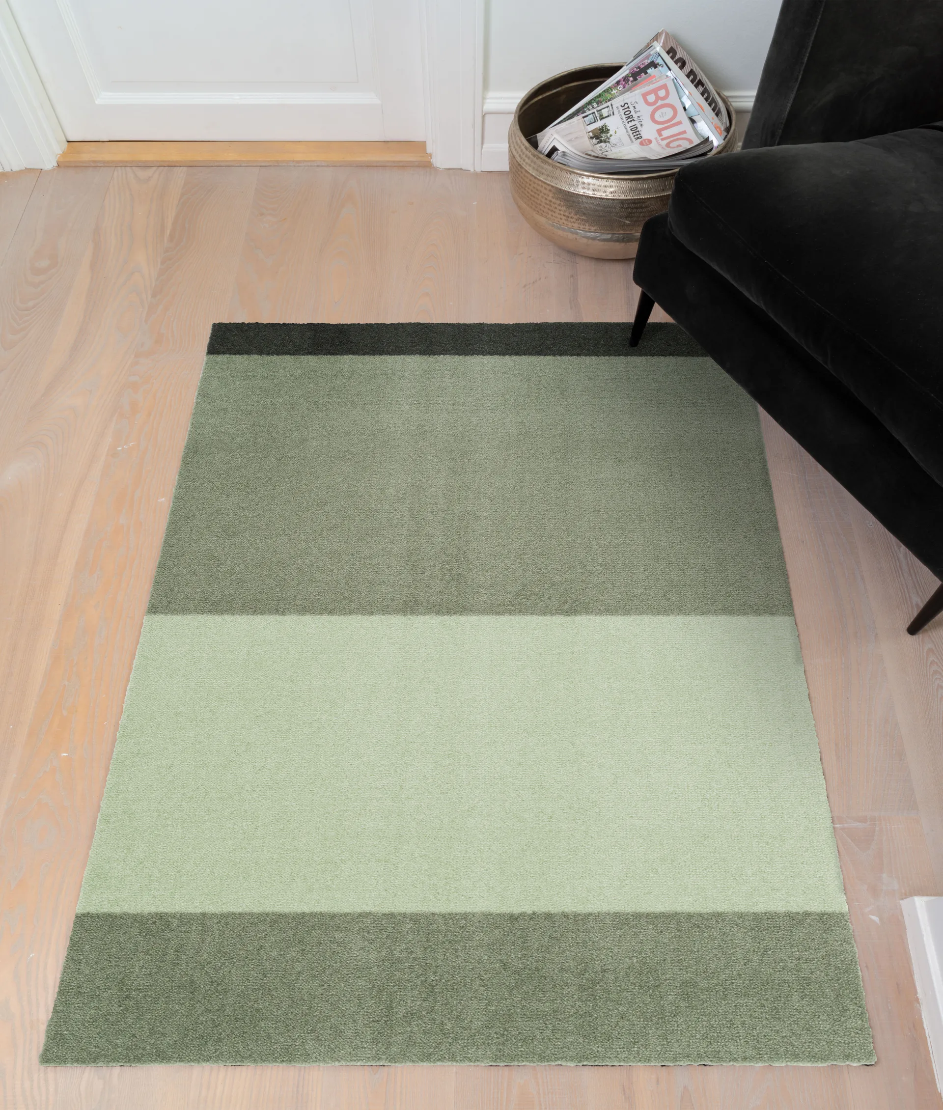 Stripes gangmat horizontaal, Green, 67x120 cm tica copenhagen