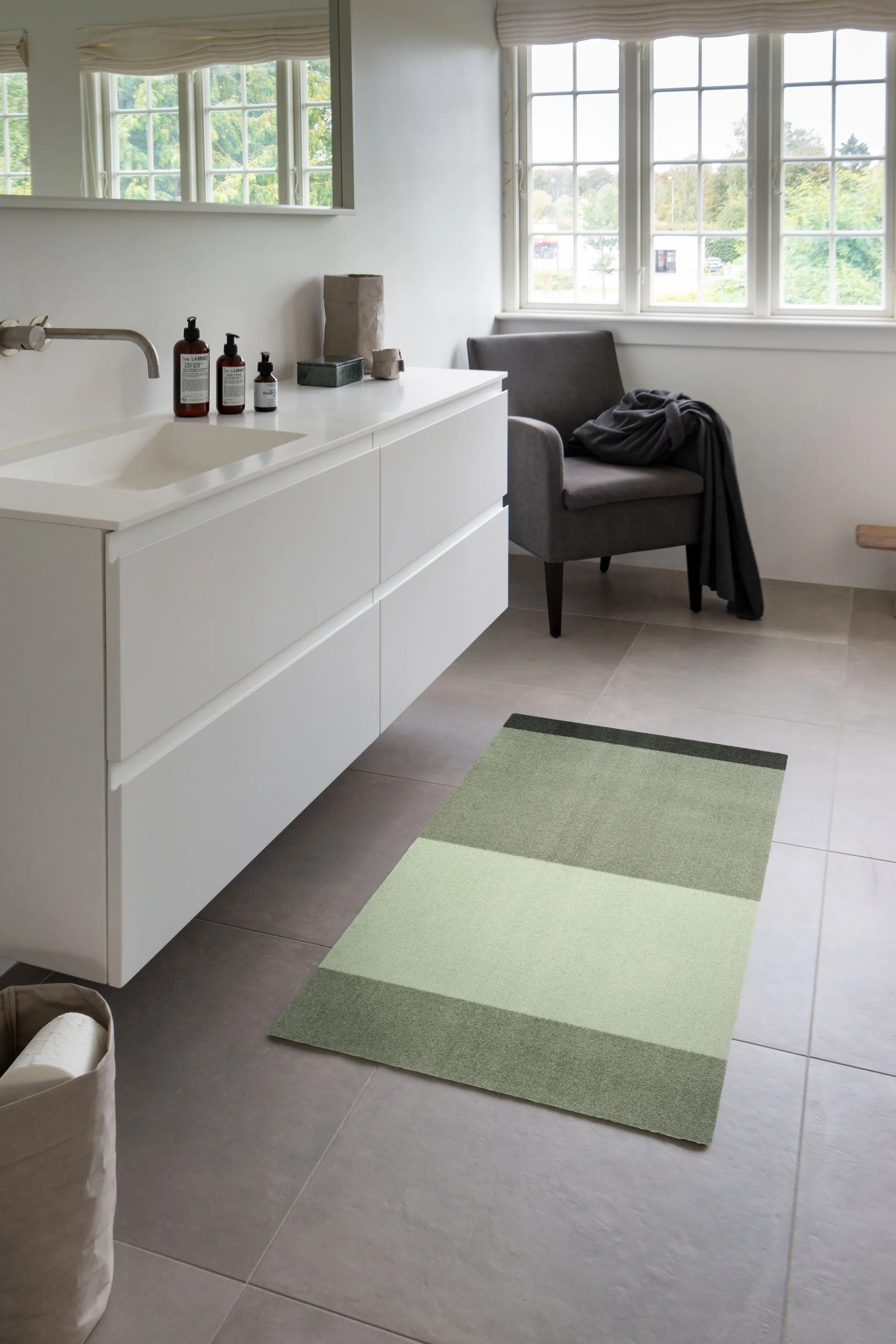 Stripes gangmat horizontaal, Green, 67x120 cm tica copenhagen