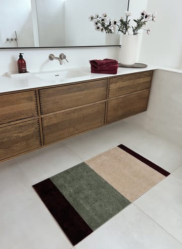 Stripes gangmat horizontaal - Green-ivory-bordeaux, 67x120 cm - tica copenhagen