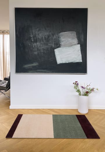 Stripes gangmat horizontaal - Green-ivory-bordeaux, 67x120 cm - tica copenhagen