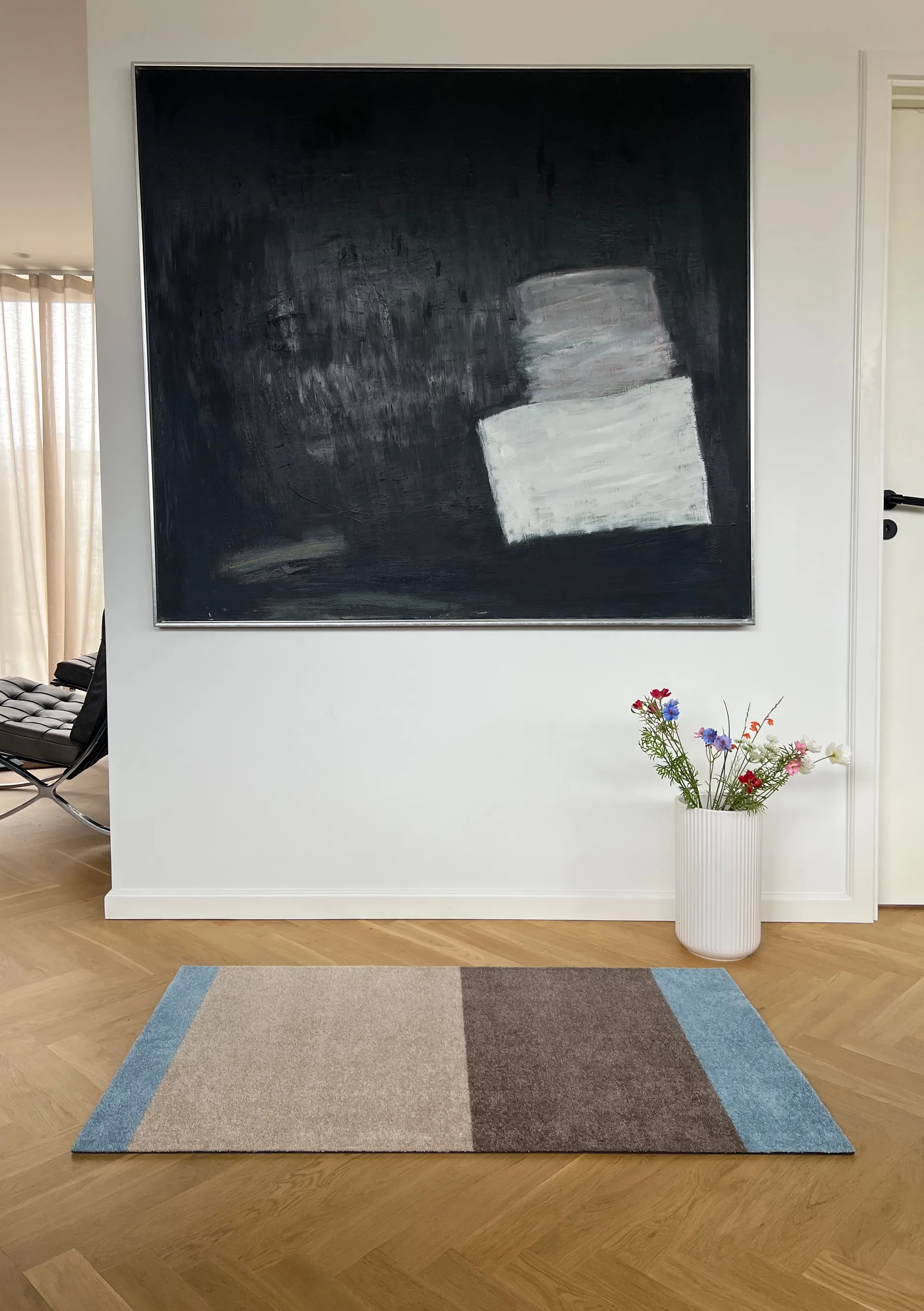 Stripes gangmat horizontaal, Ivory-sand-blue, 67x120 cm tica copenhagen