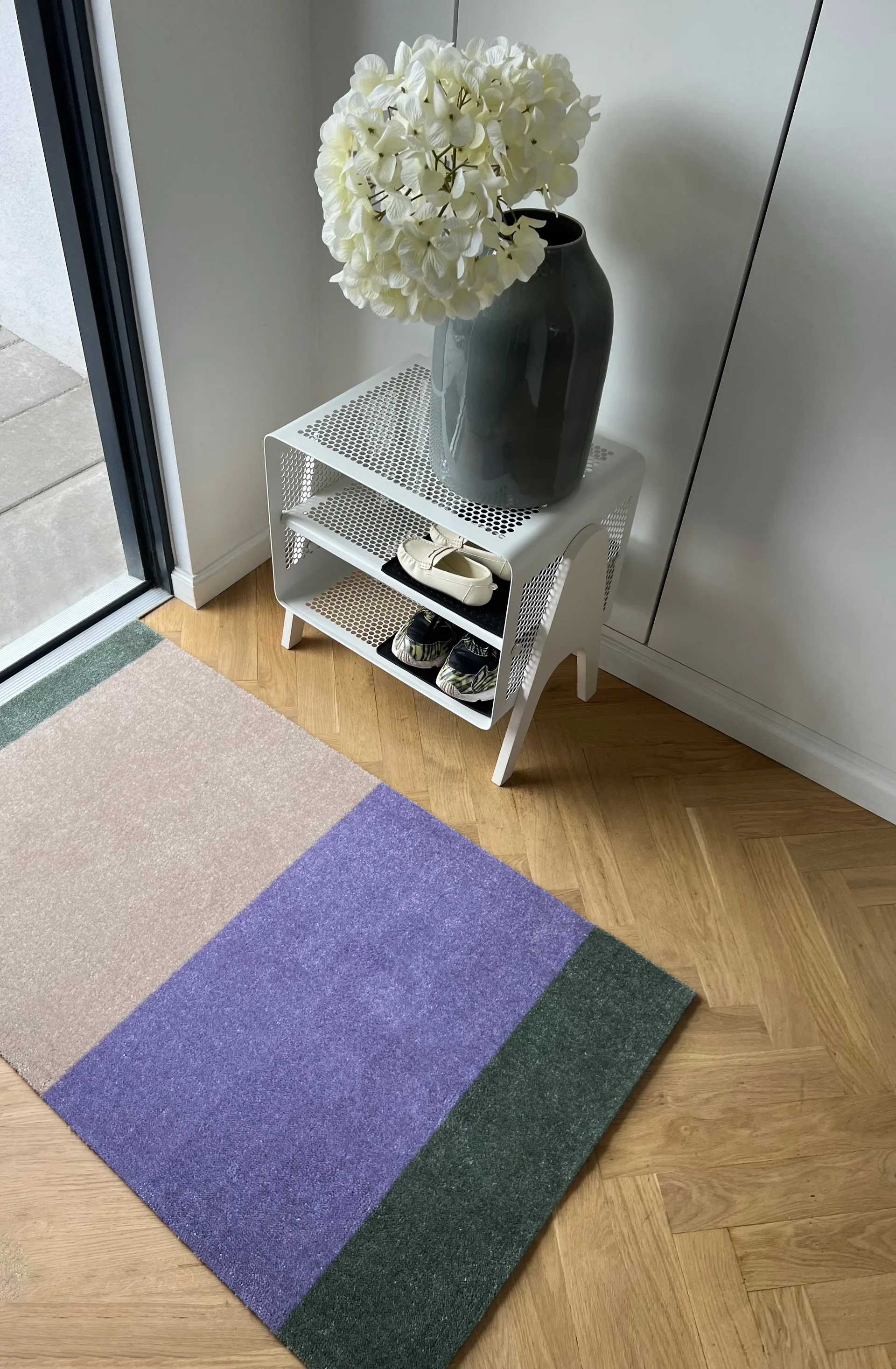 Stripes gangmat horizontaal, Lilac-ivory-green, 67x120 cm tica copenhagen