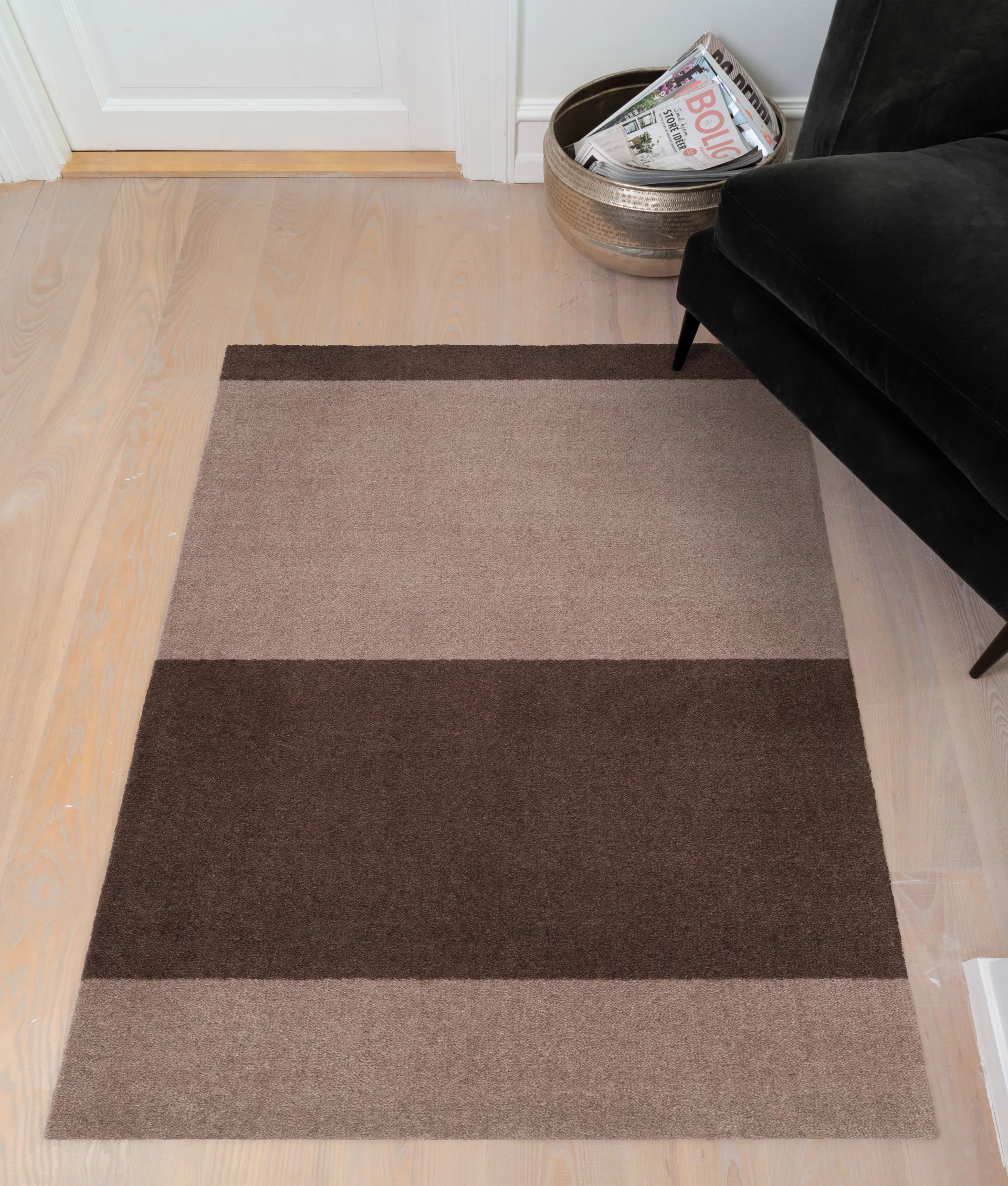 Stripes gangmat horizontaal, Sand-brown, 67x120 cm tica copenhagen