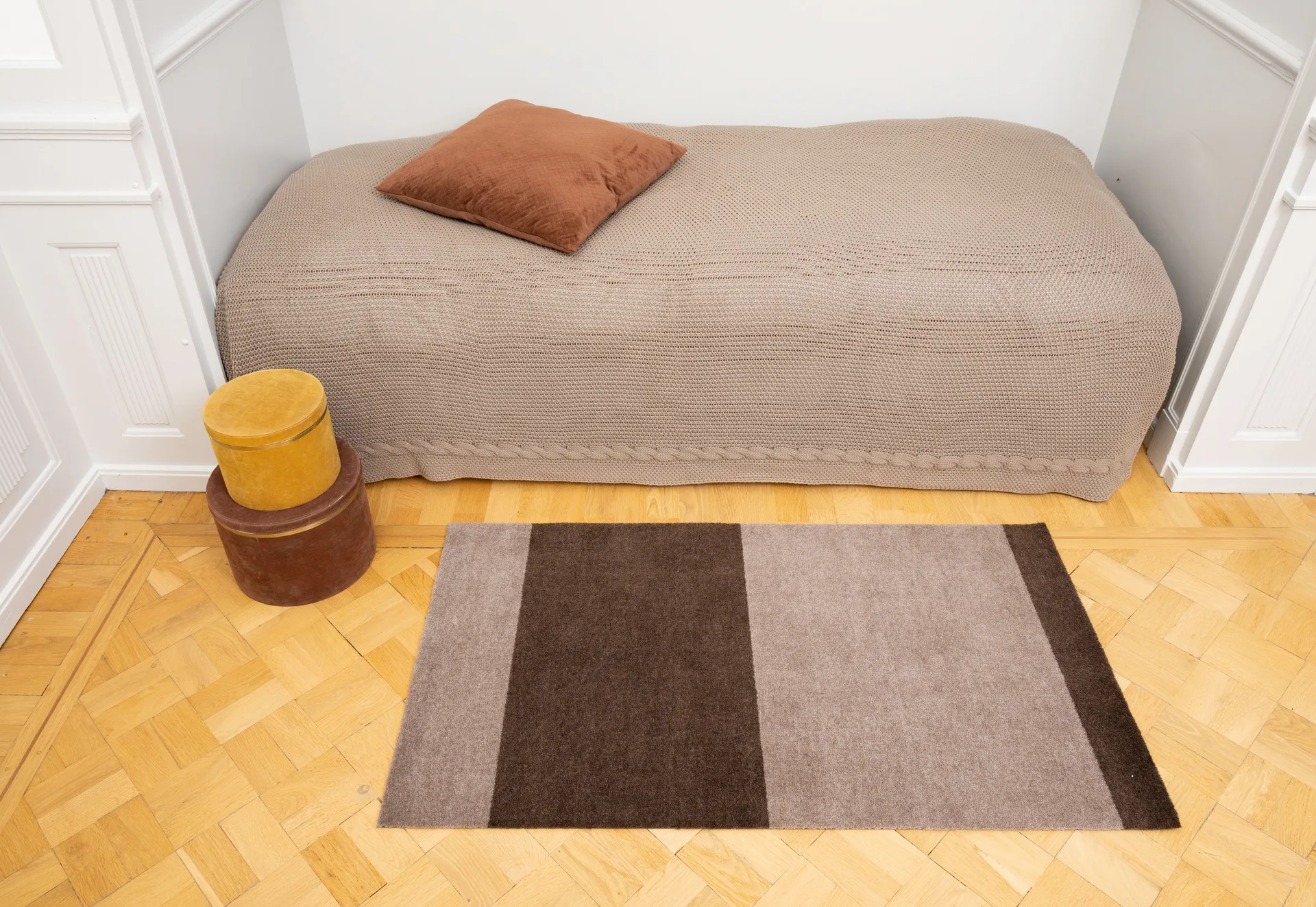 Stripes gangmat horizontaal, Sand-brown, 67x120 cm tica copenhagen
