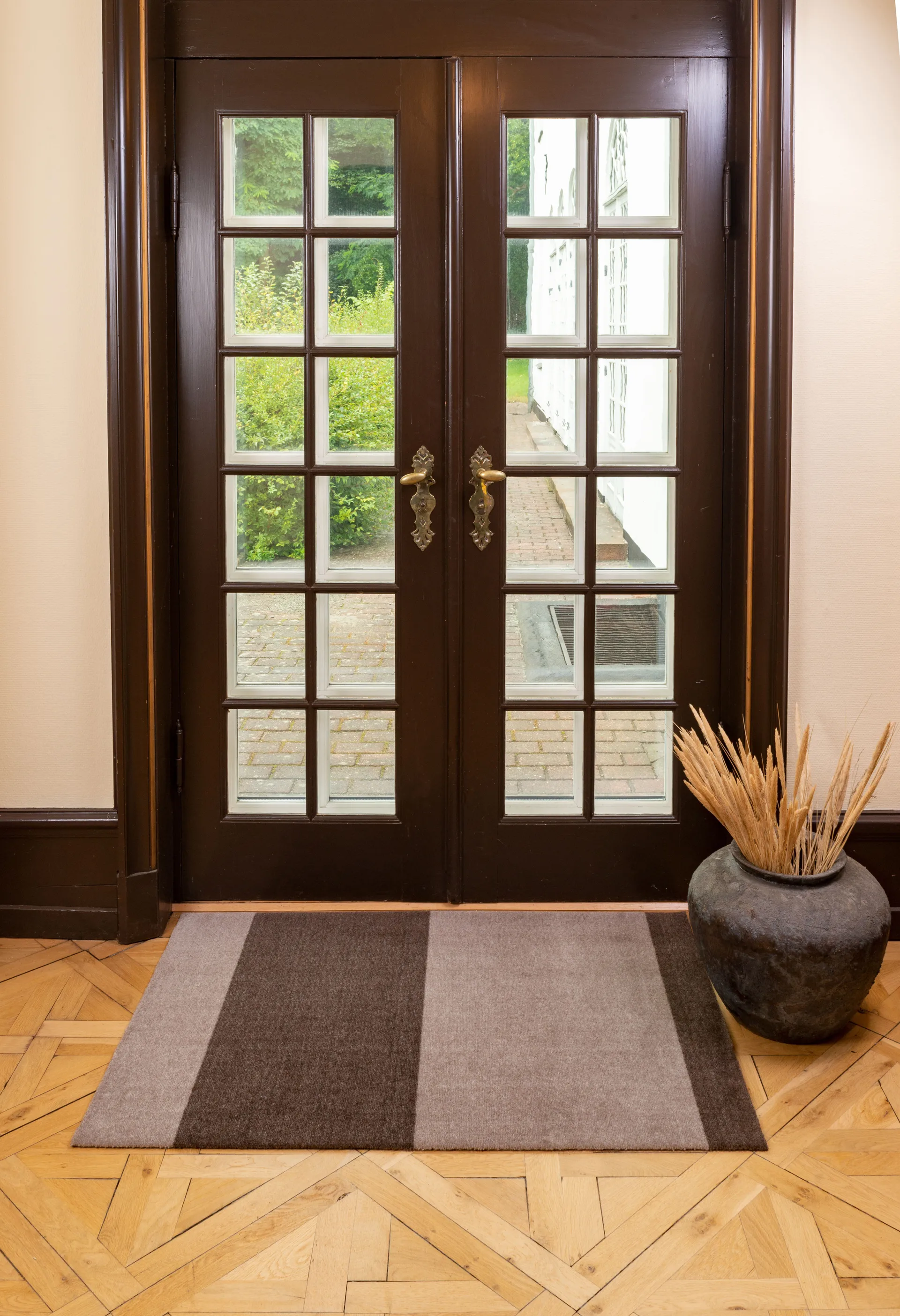 Stripes gangmat horizontaal, Sand-brown, 90x130 cm tica copenhagen